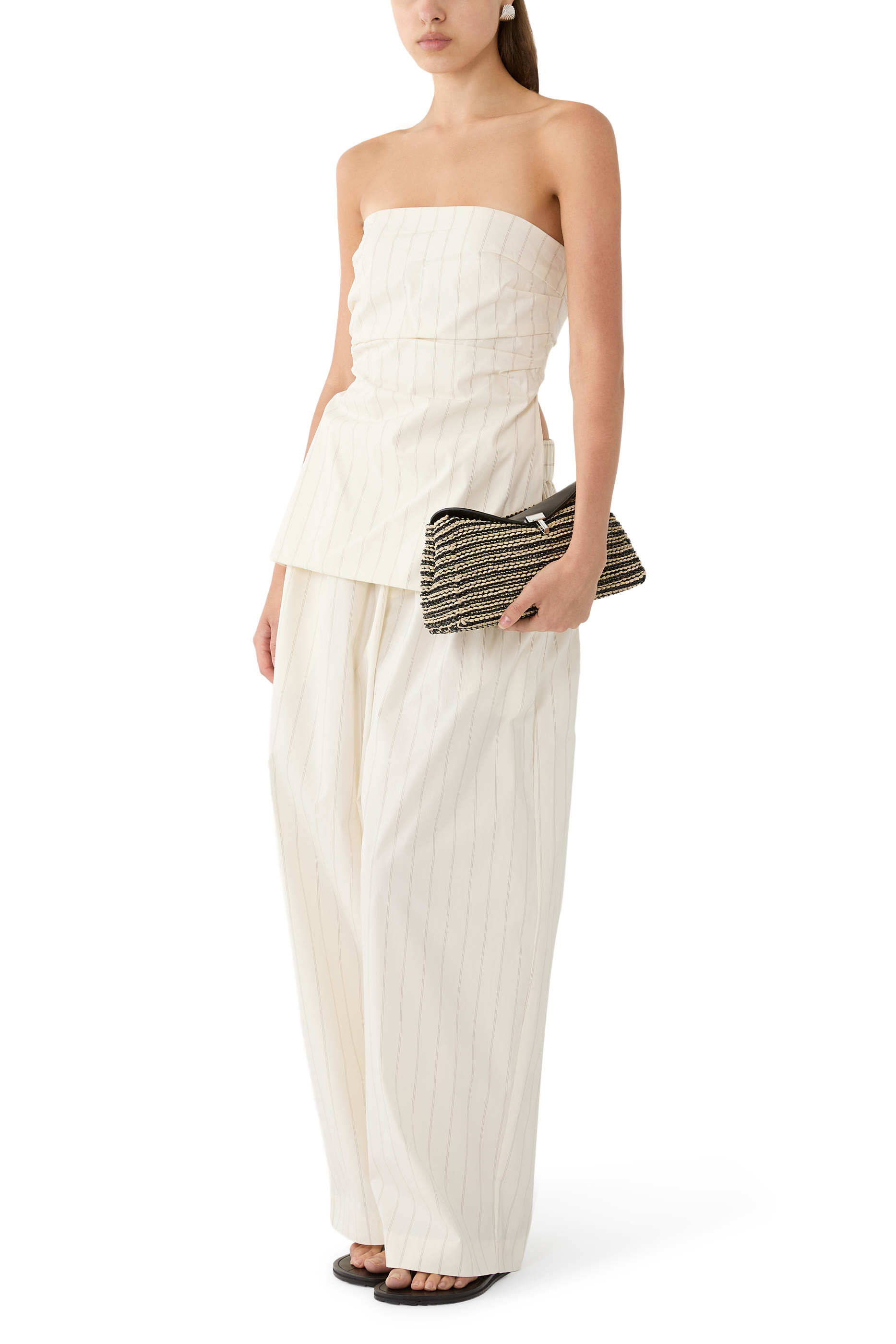  Strapless Tie Back Top