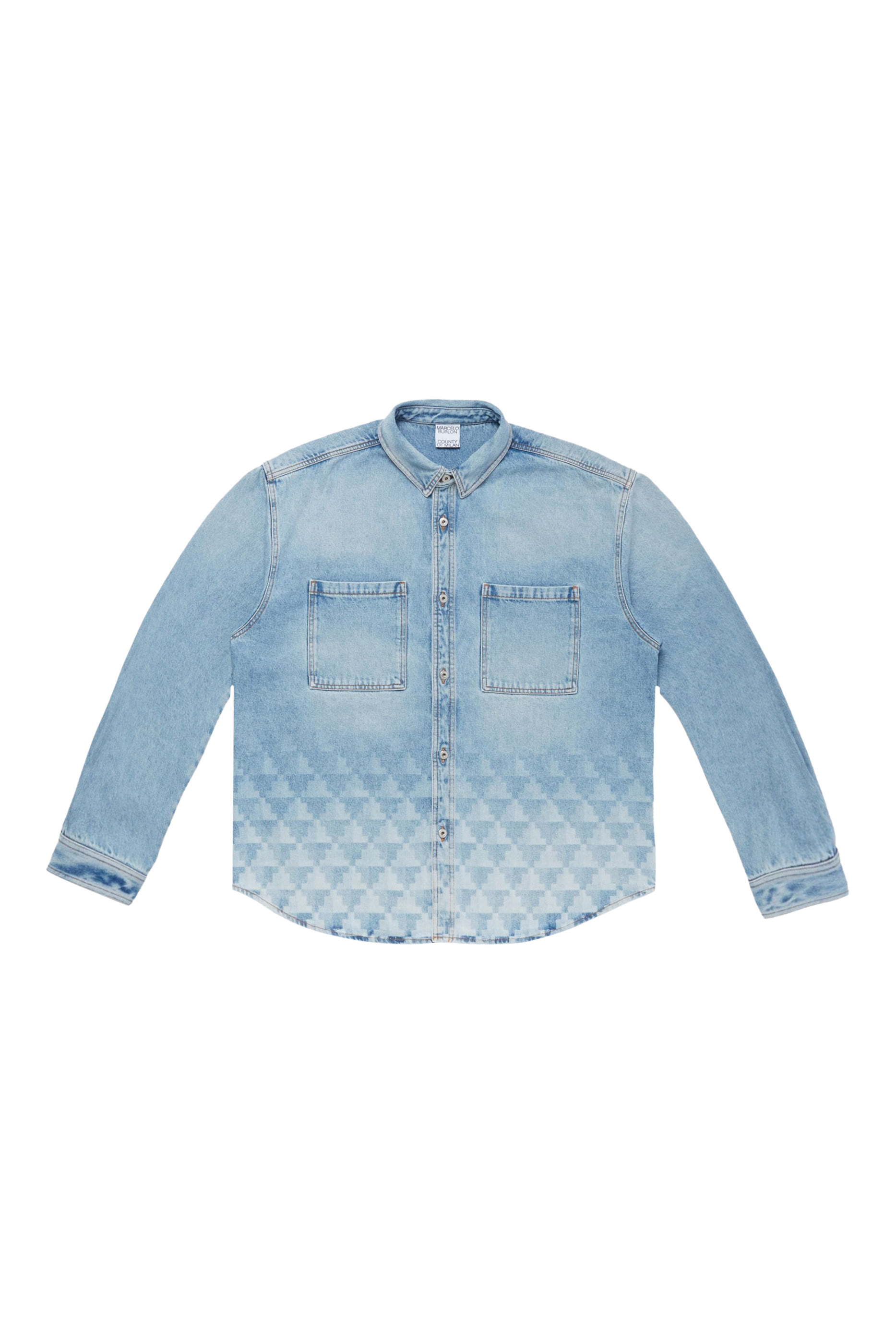 Laser Cross Denim Overshirt