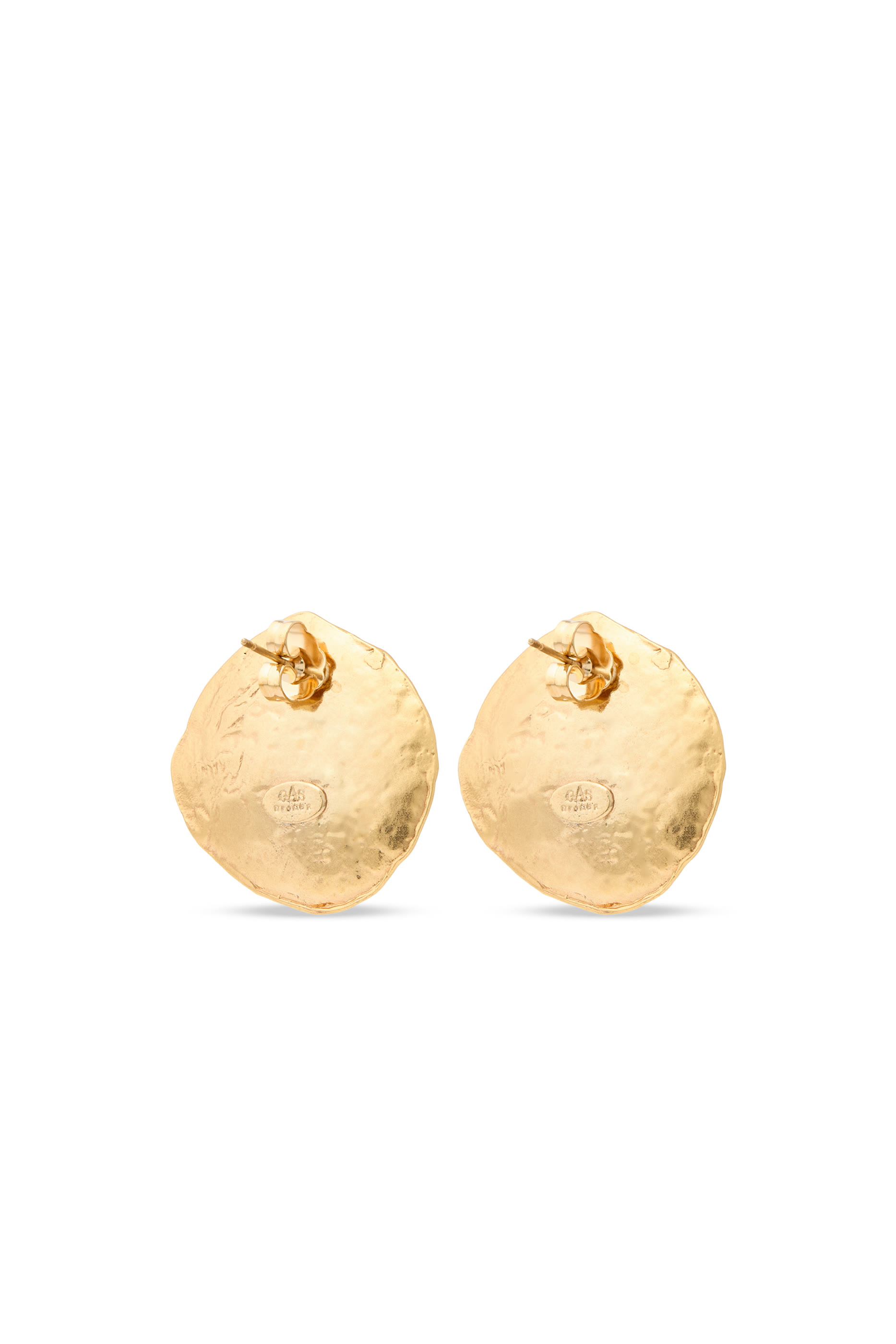  Moon Eclipse Earrings, 24kt Gold-Plated Metal