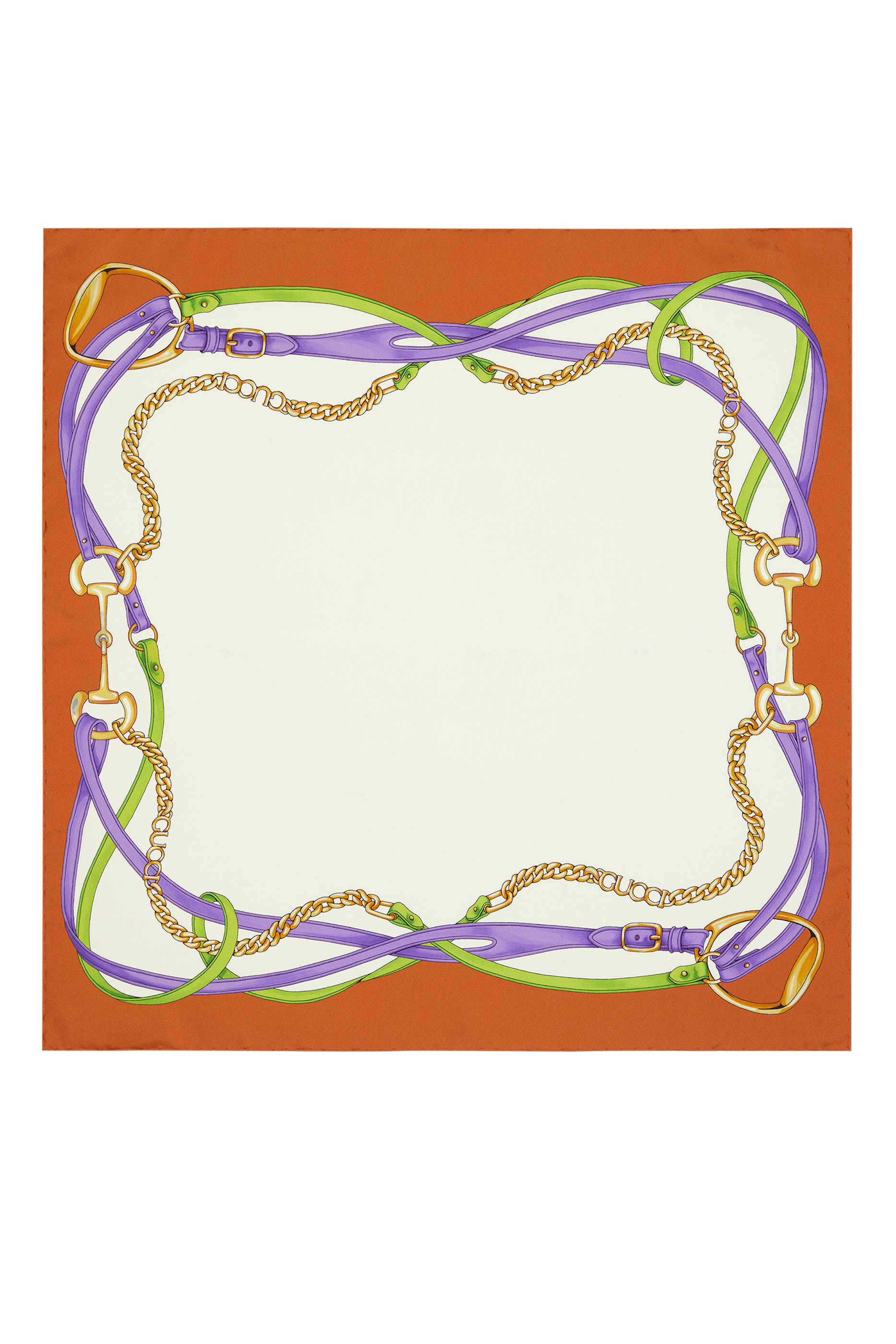  Printed GG Silk Jacquard Carr&eacute; 