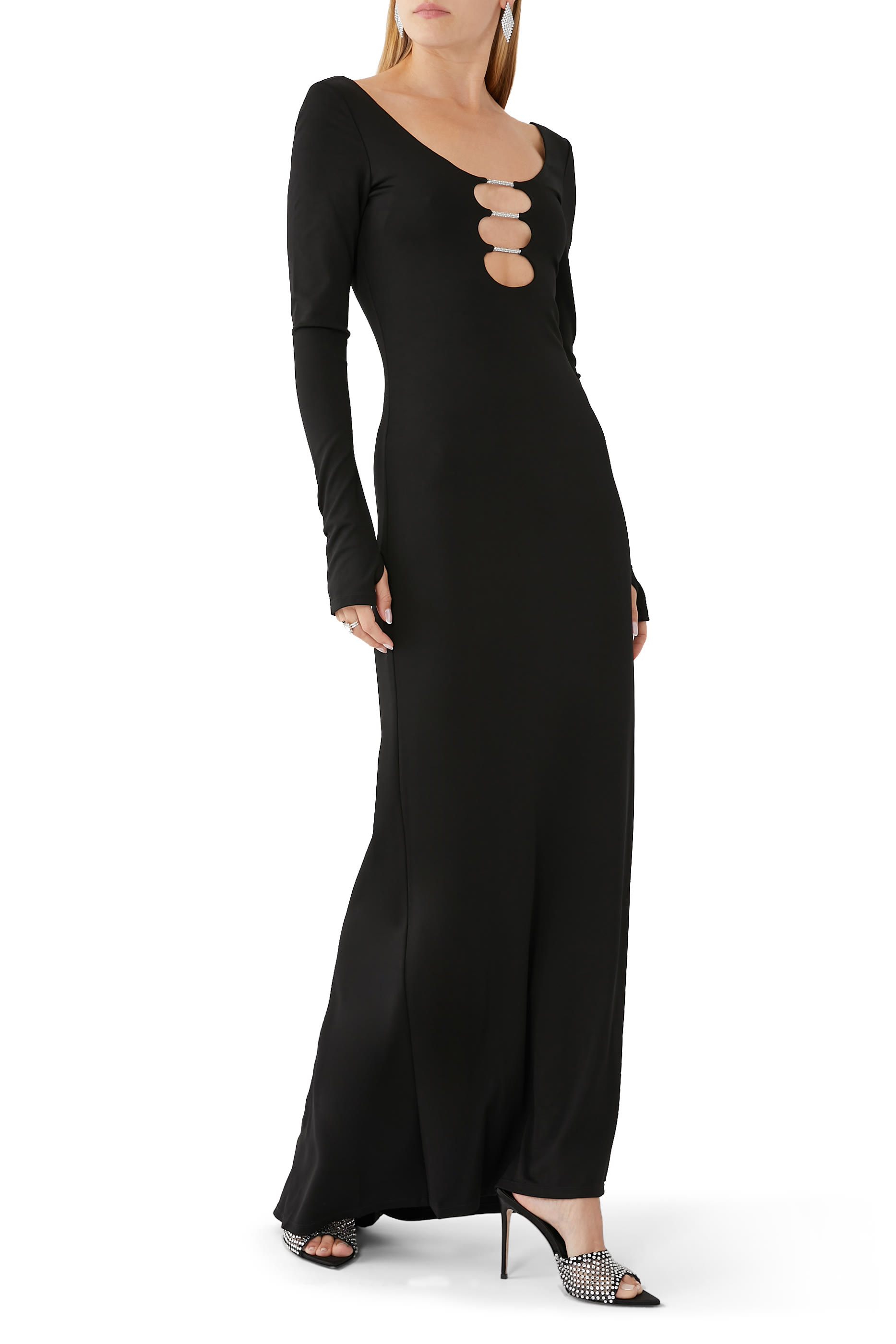 Kalena Scoop Neck Cut-Out Maxi Dress