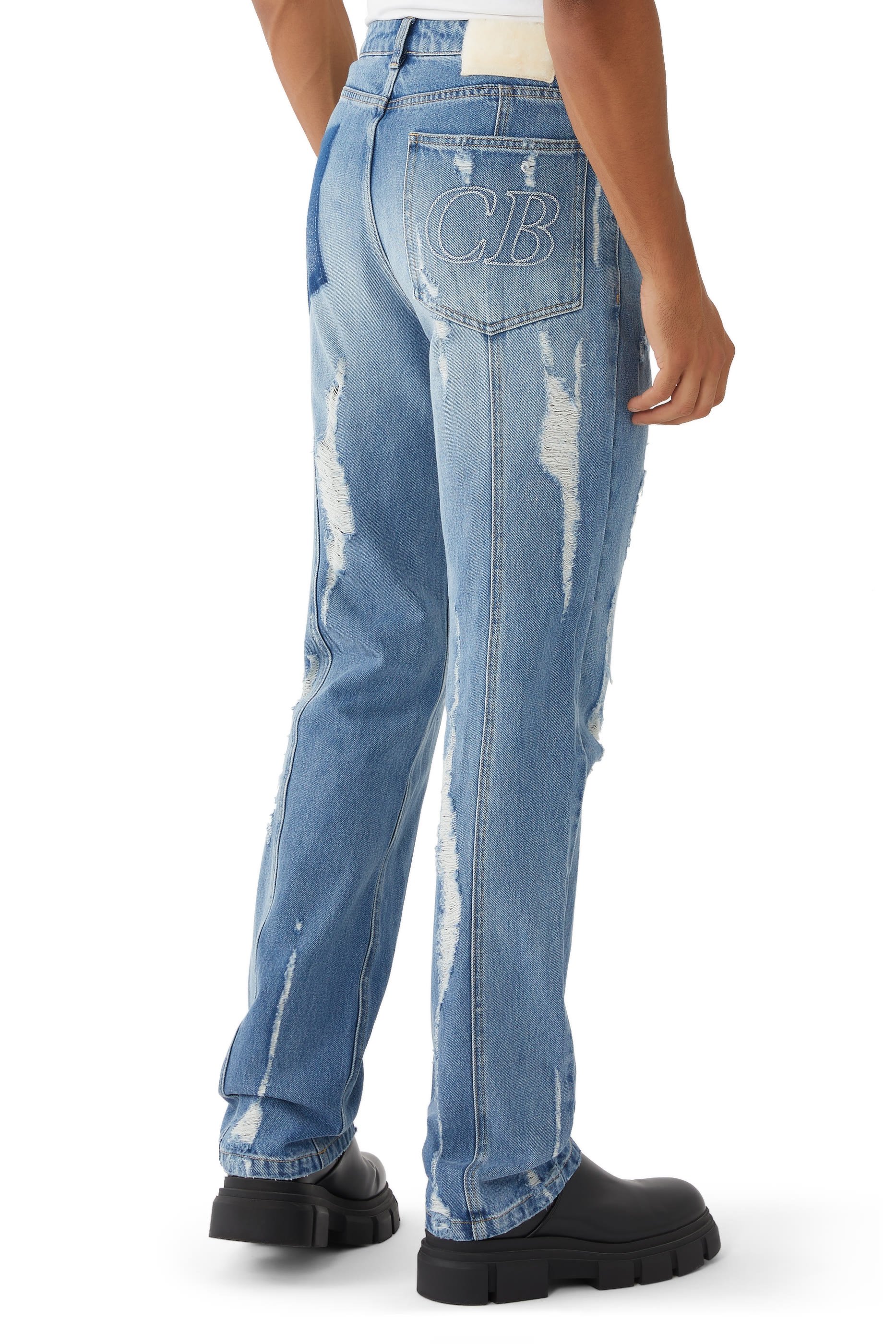 Distressed Denim Jeans