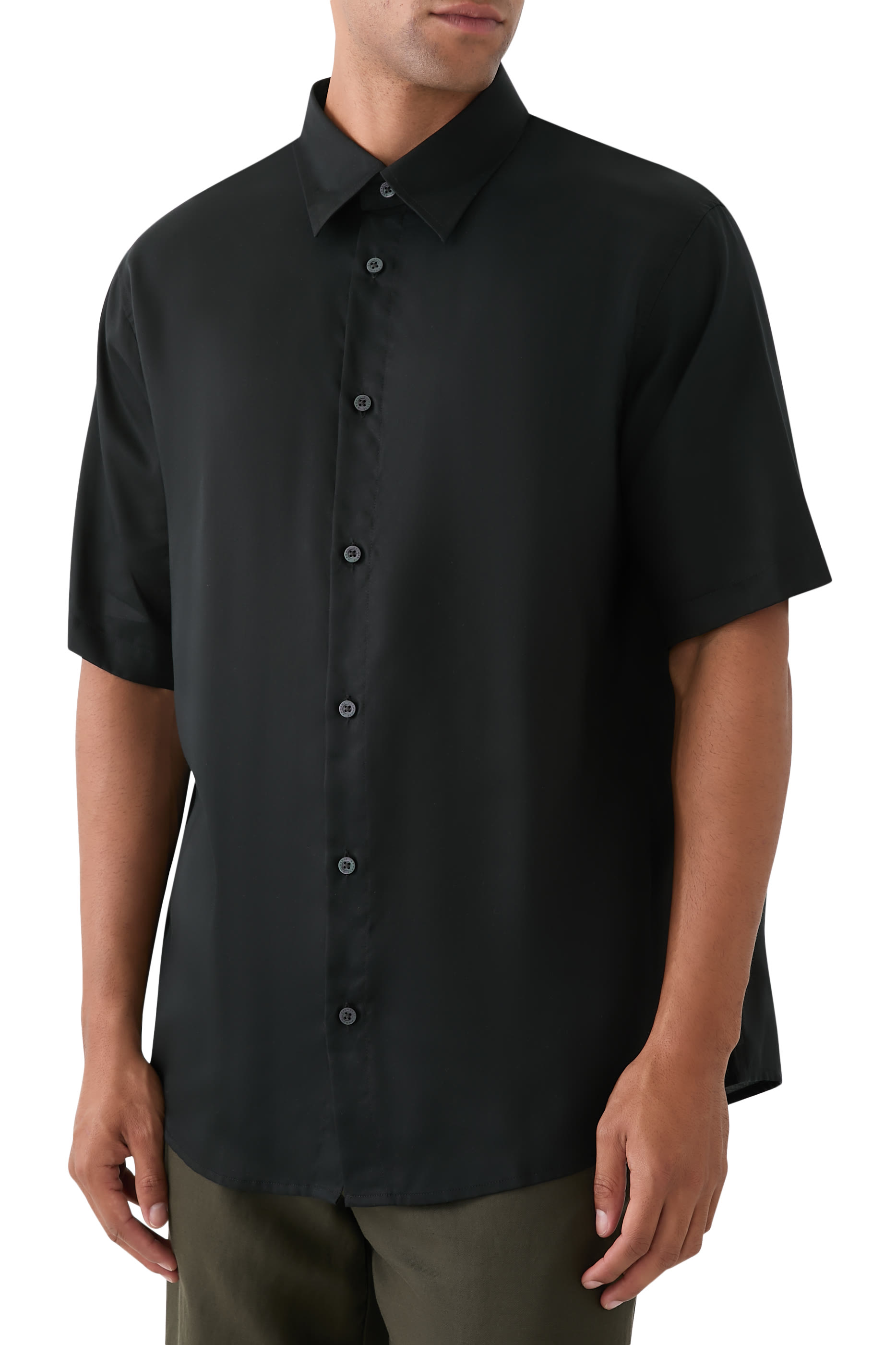 Regular Fit Shirt in Lyocell Twill