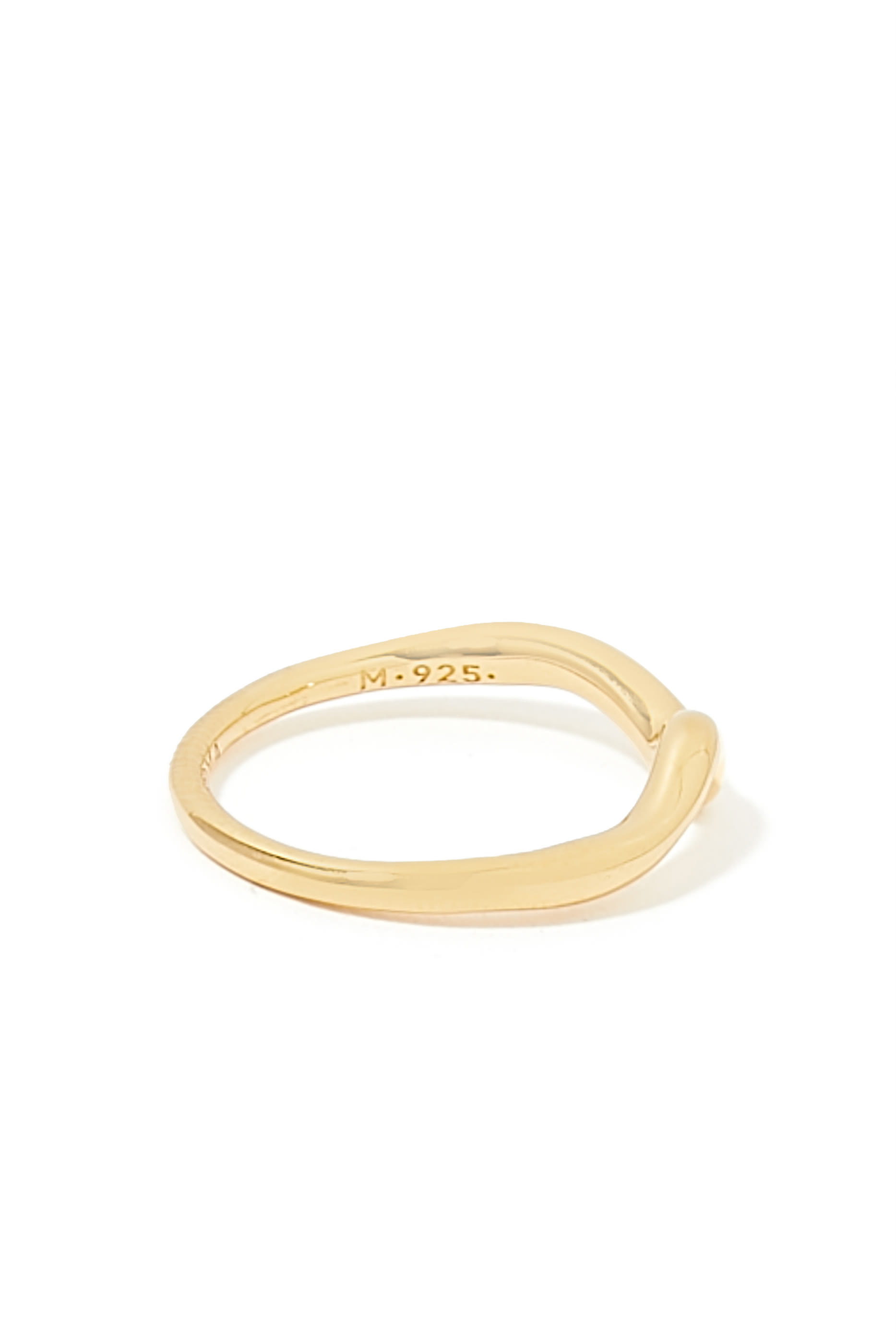 Molten Wave Ring, 18k Gold-Plated Sterling Silver