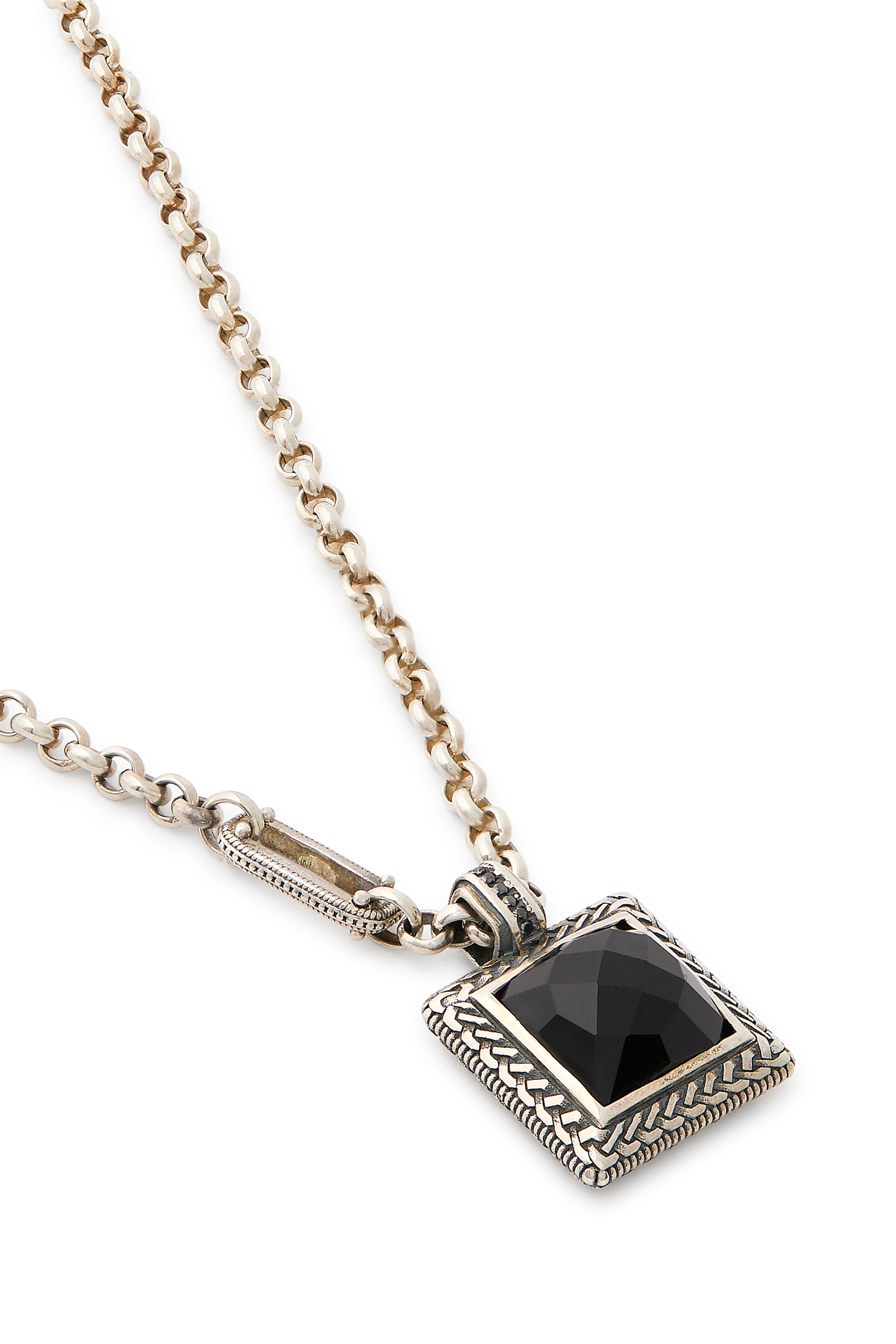 Guardian Necklace, Onyx & Diamond
