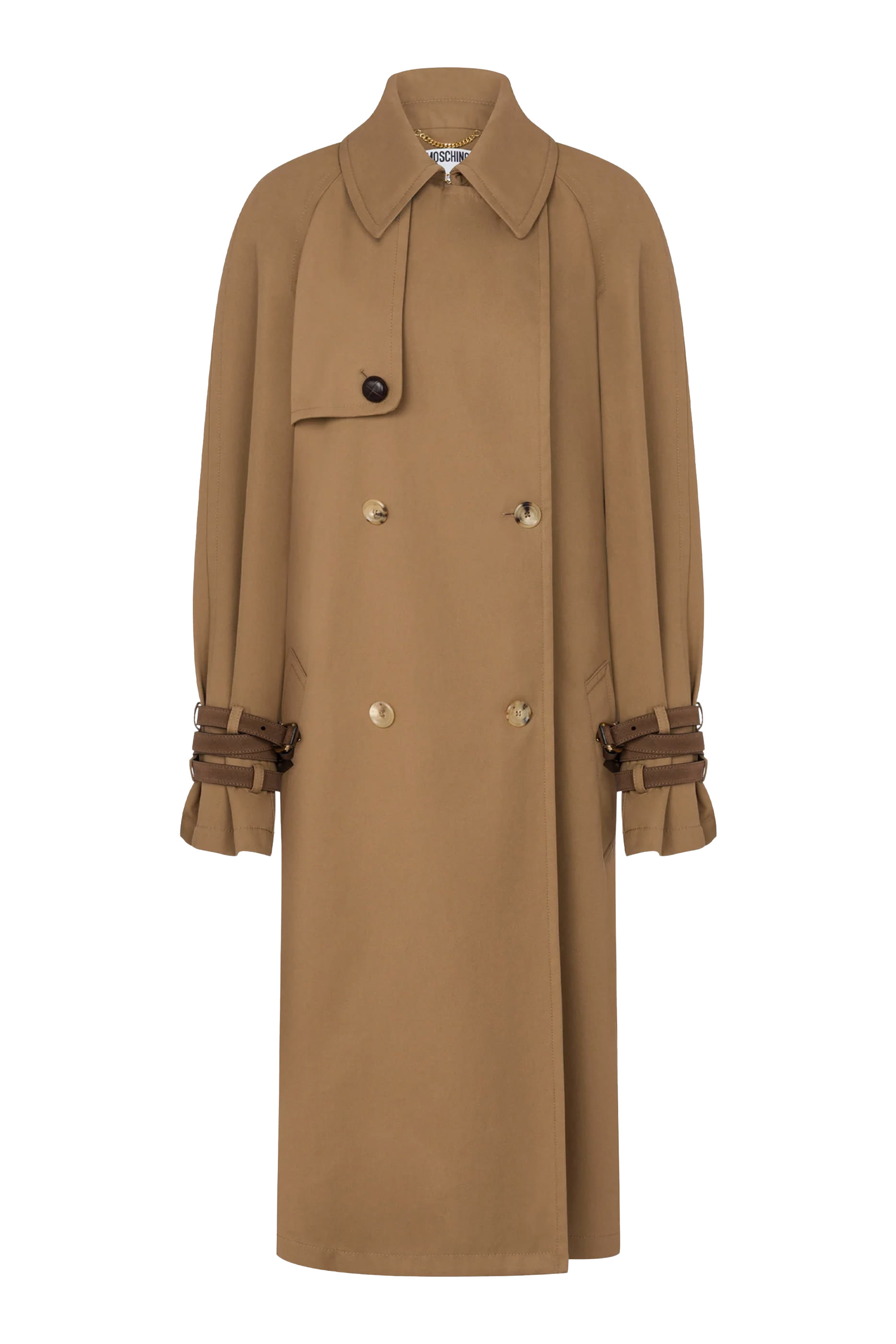 Cotton Blend Gabardine Trench Coat