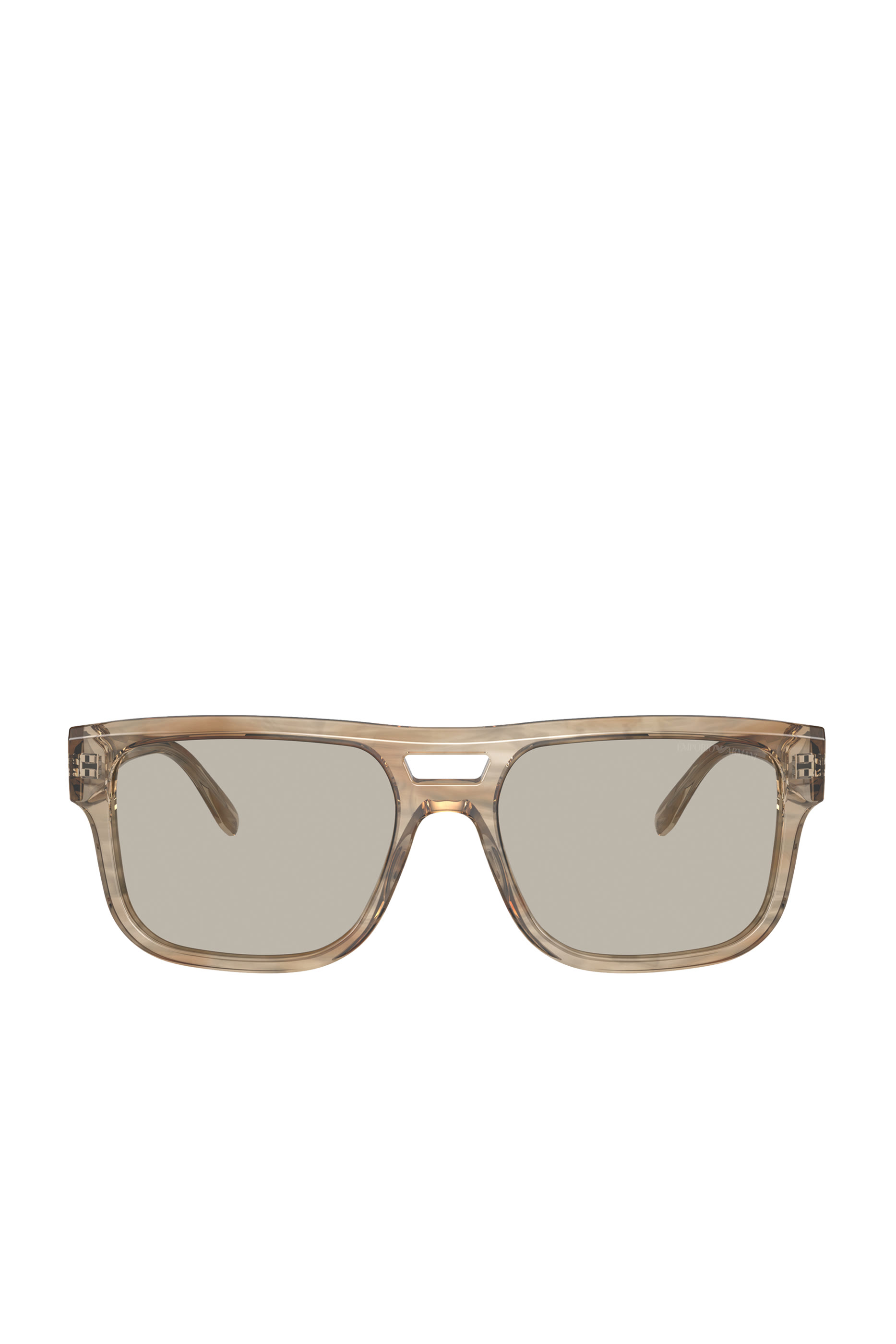 D Frame Shiny Trans Brown Lenses Sunglasses