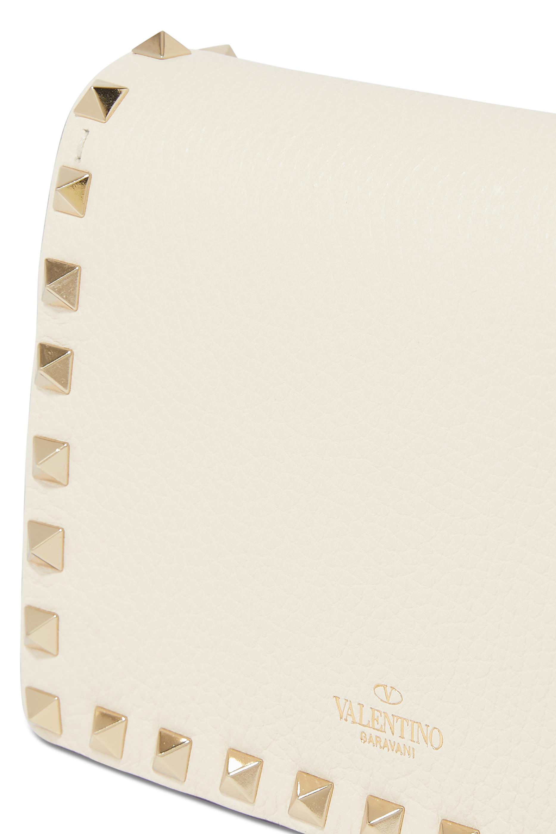  Rockstud Calfskin Chain Pouch