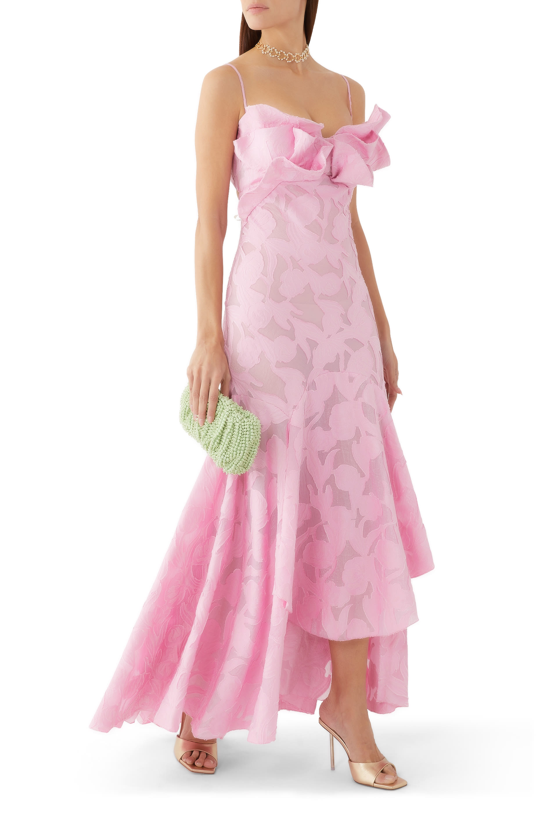 Sleeveless Ruffle Gown