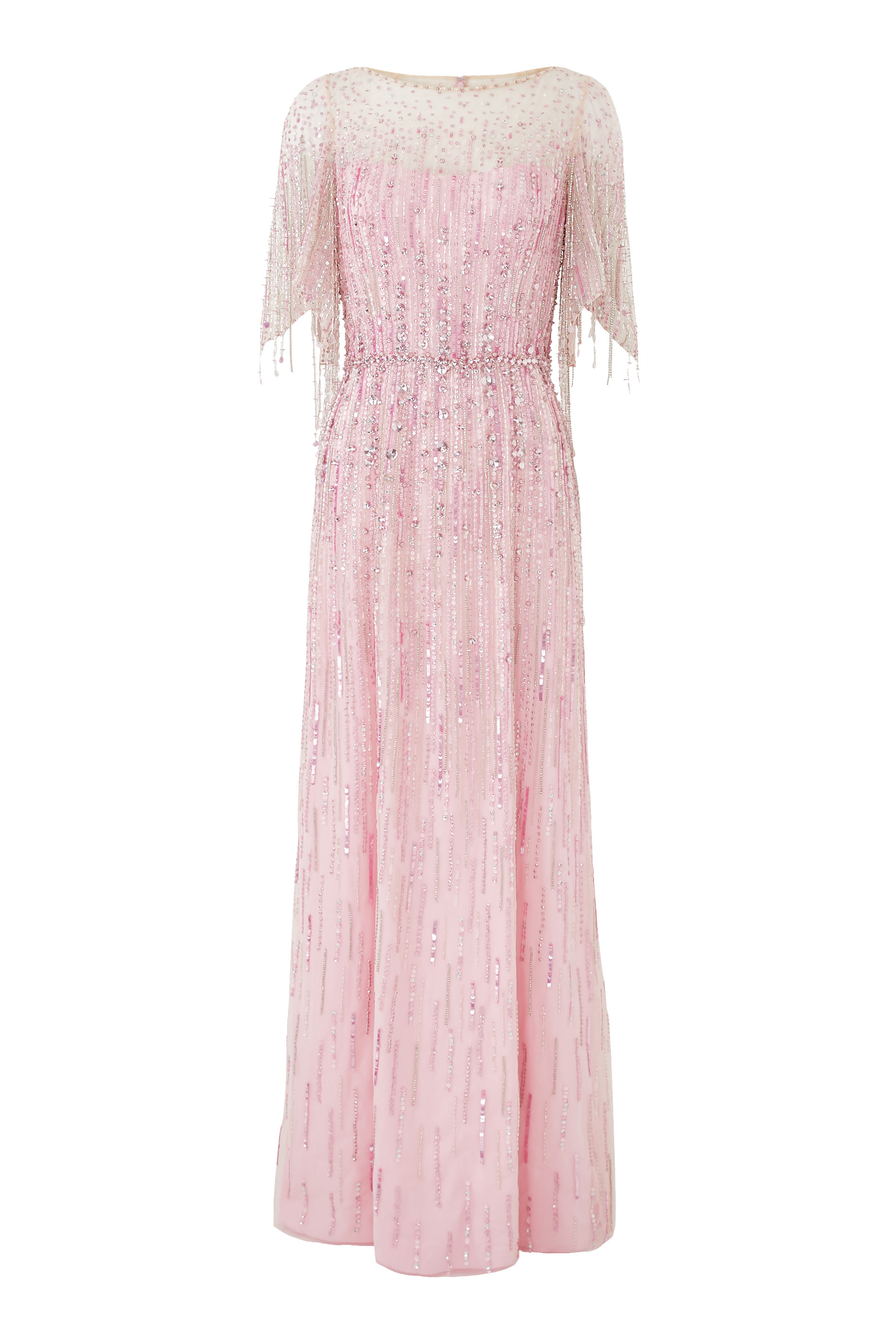 Arda 3/4 Sleeve Embellished Gown