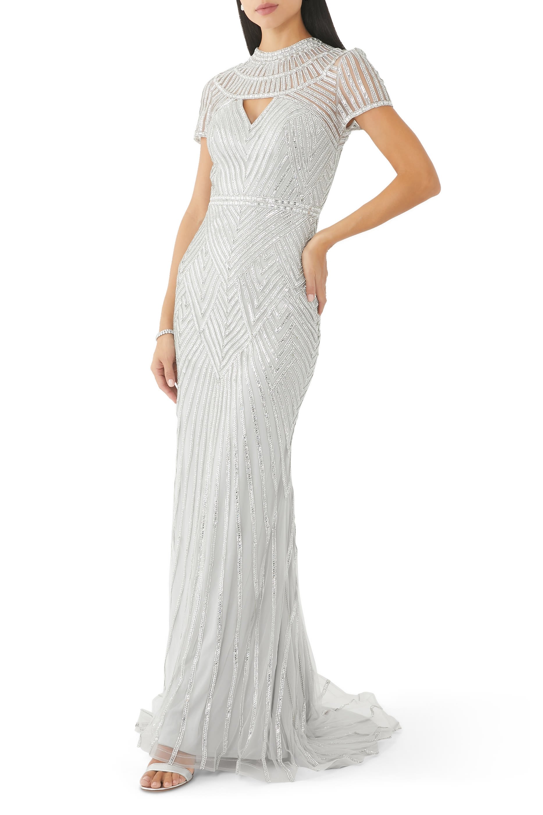 Bead-embellished Maxi Dress