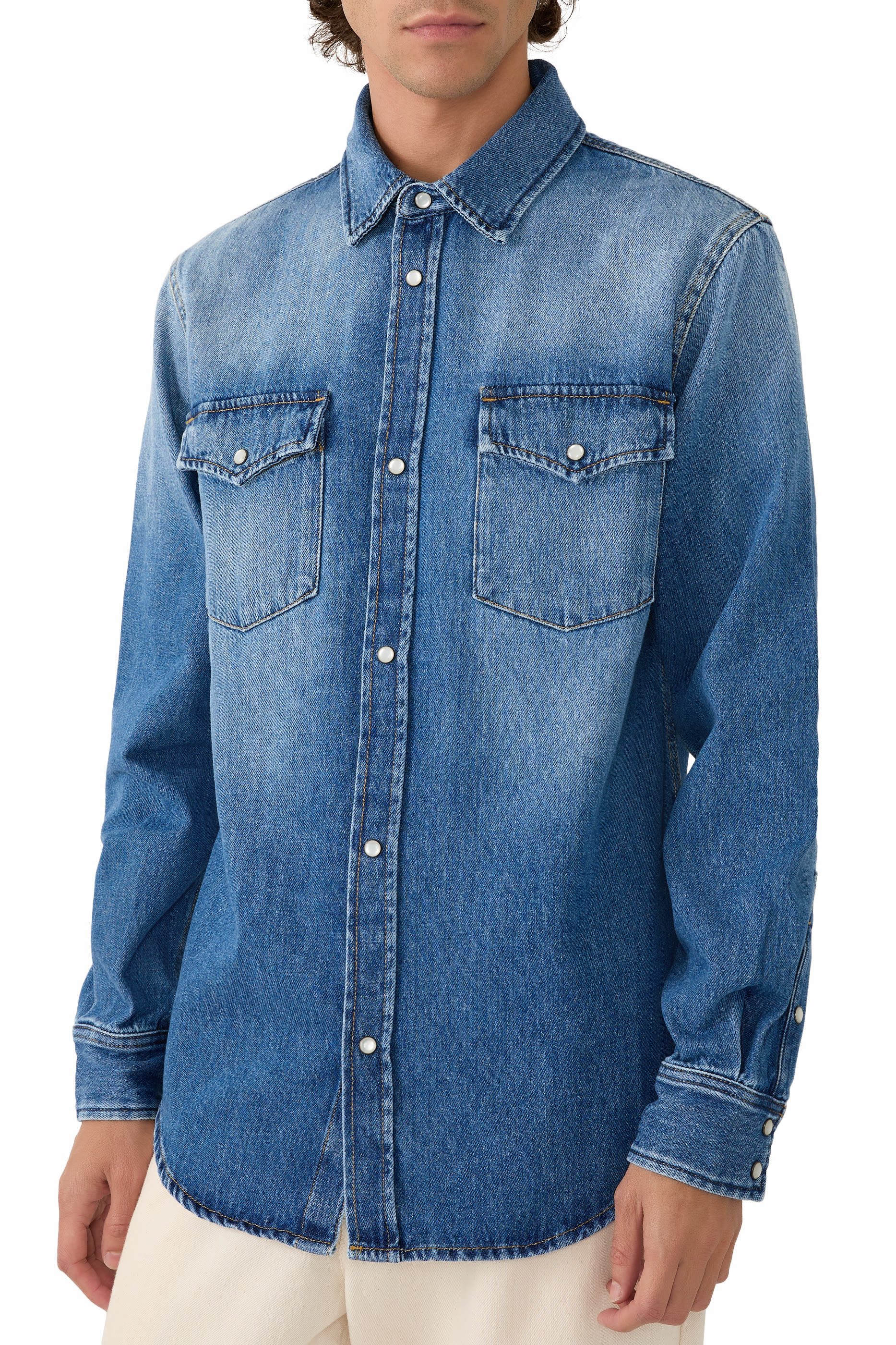 Glanshirt Denim Overshirt