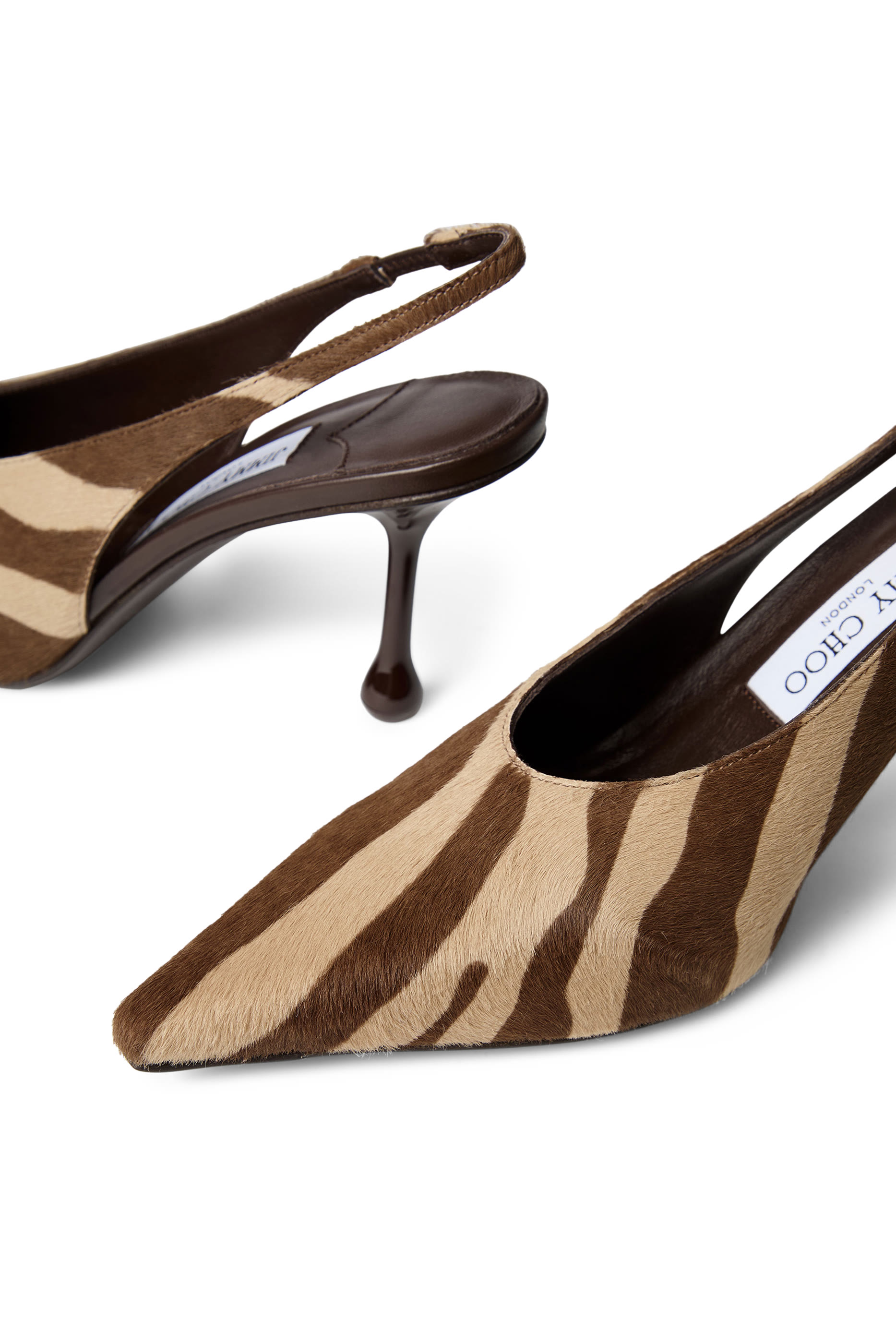  Isa 80 Zebra-Printed Pony Pumps 