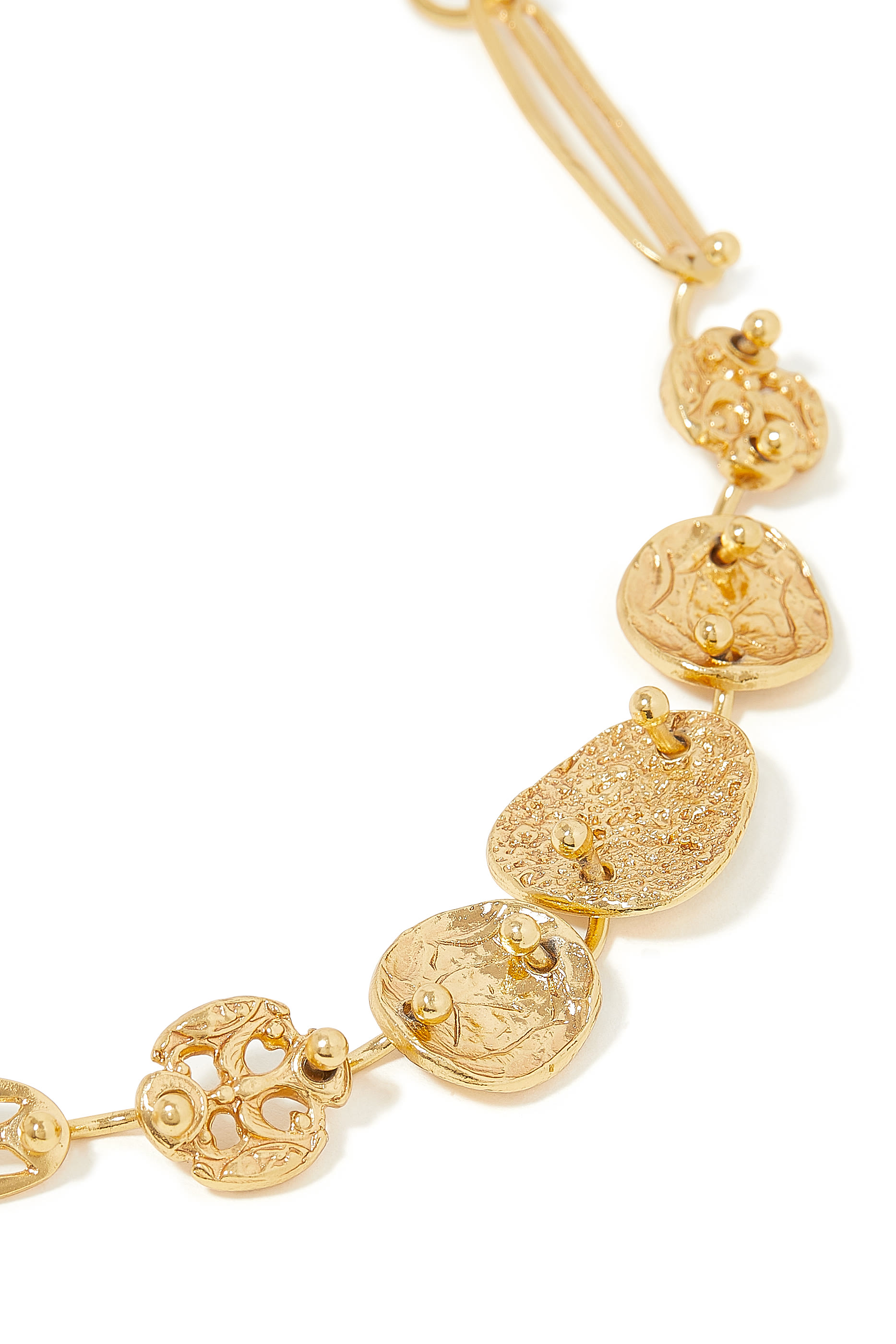 Eclipse Long Necklace, Gold-Plated Metal