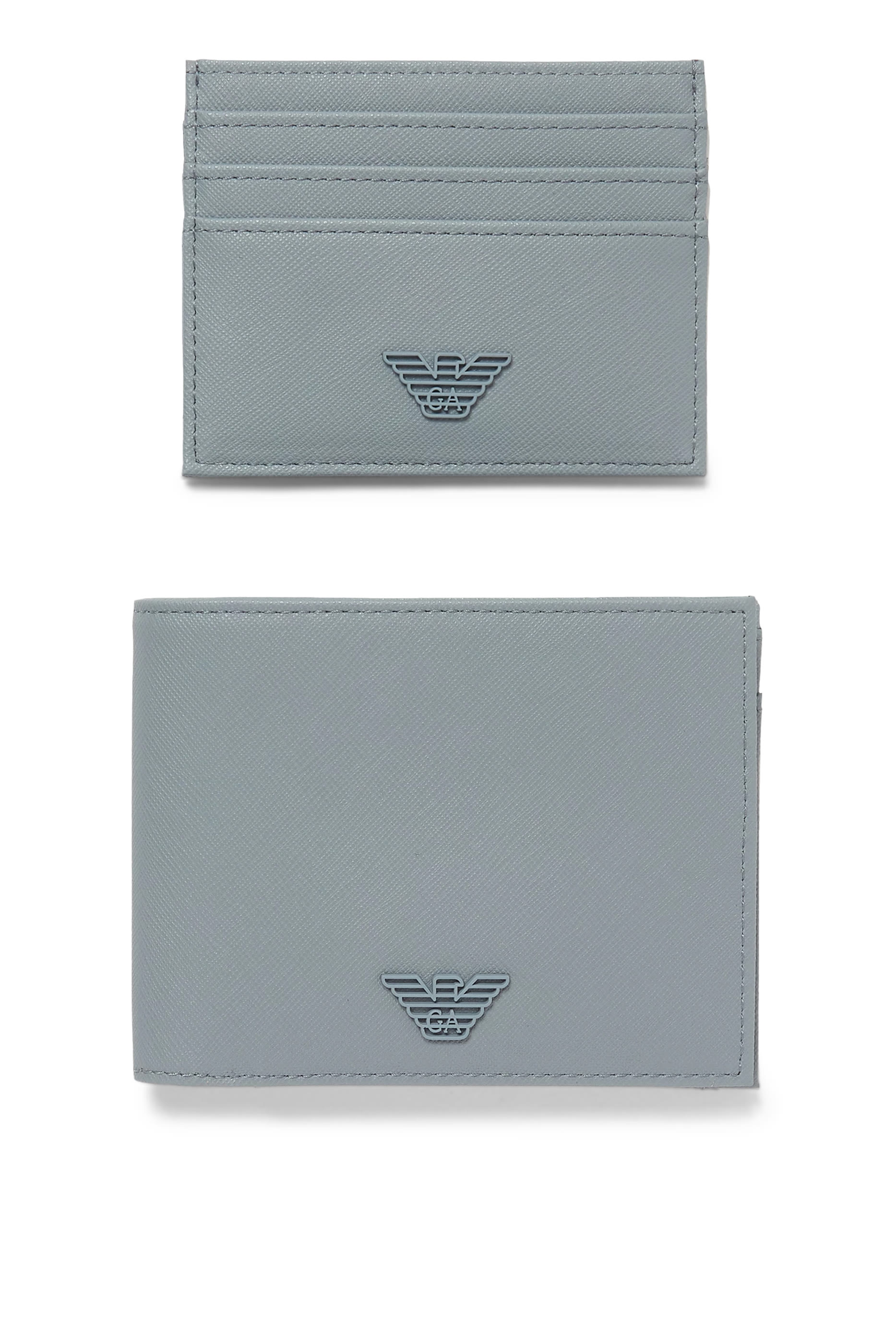 Regenerated Saffiano Leather Wallet & Card Holder Gift Set