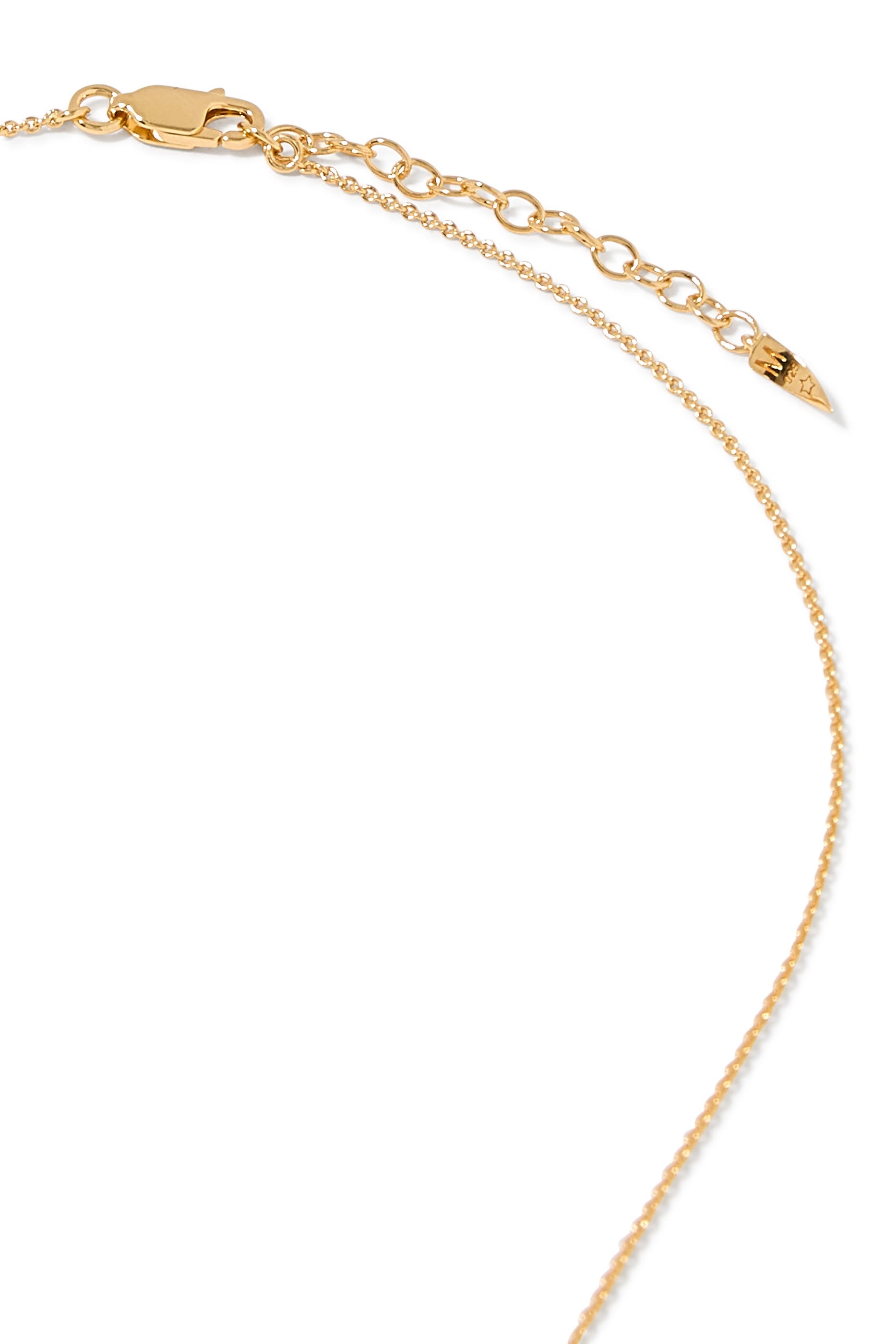 Curly Molten Mini Initial Necklace - O, 18k Recycled Gold Vermeil on Recycled Sterling Silver