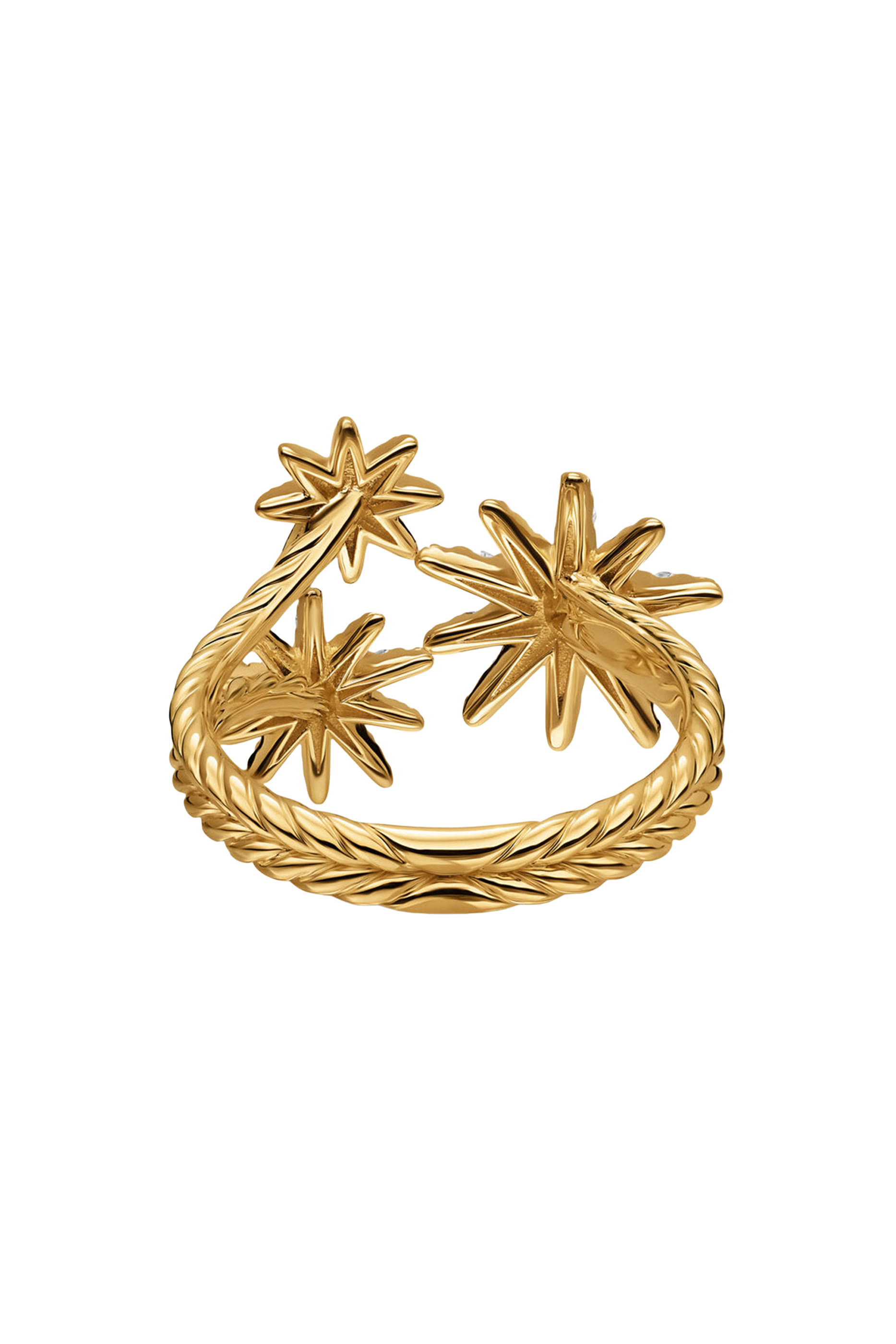 Starburst Multi Star Ring, 18k Yellow Gold & Diamonds