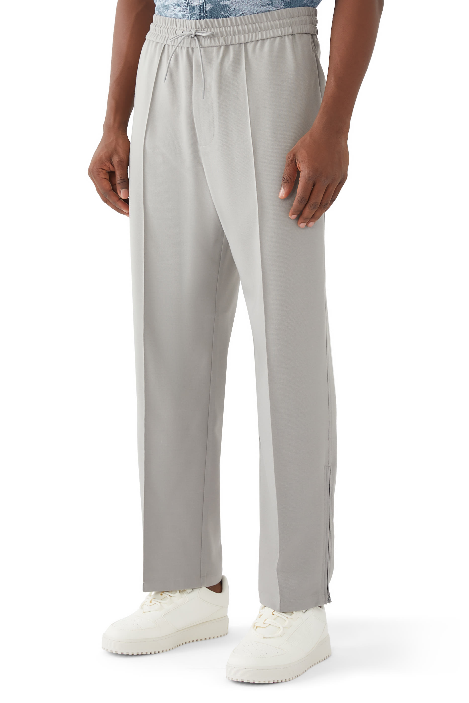 Wool-Blend Drawstring Pants