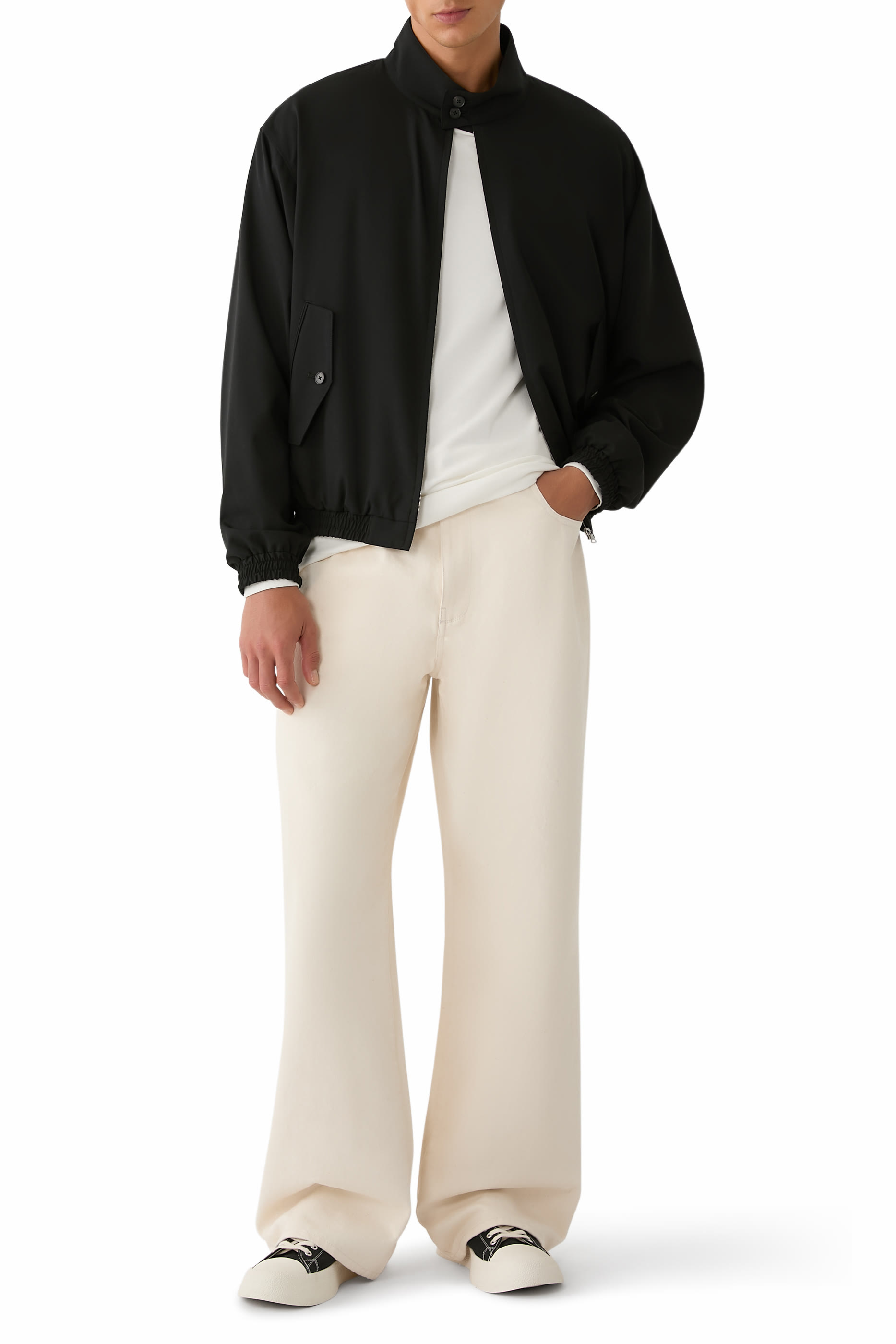 Super Fine Tropical Wool Zip Blouson