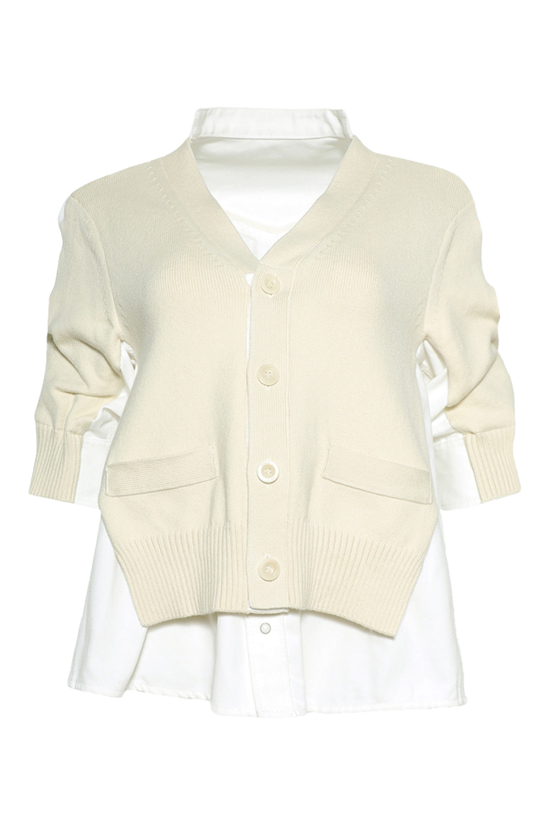 Denim x Knit Cardigan