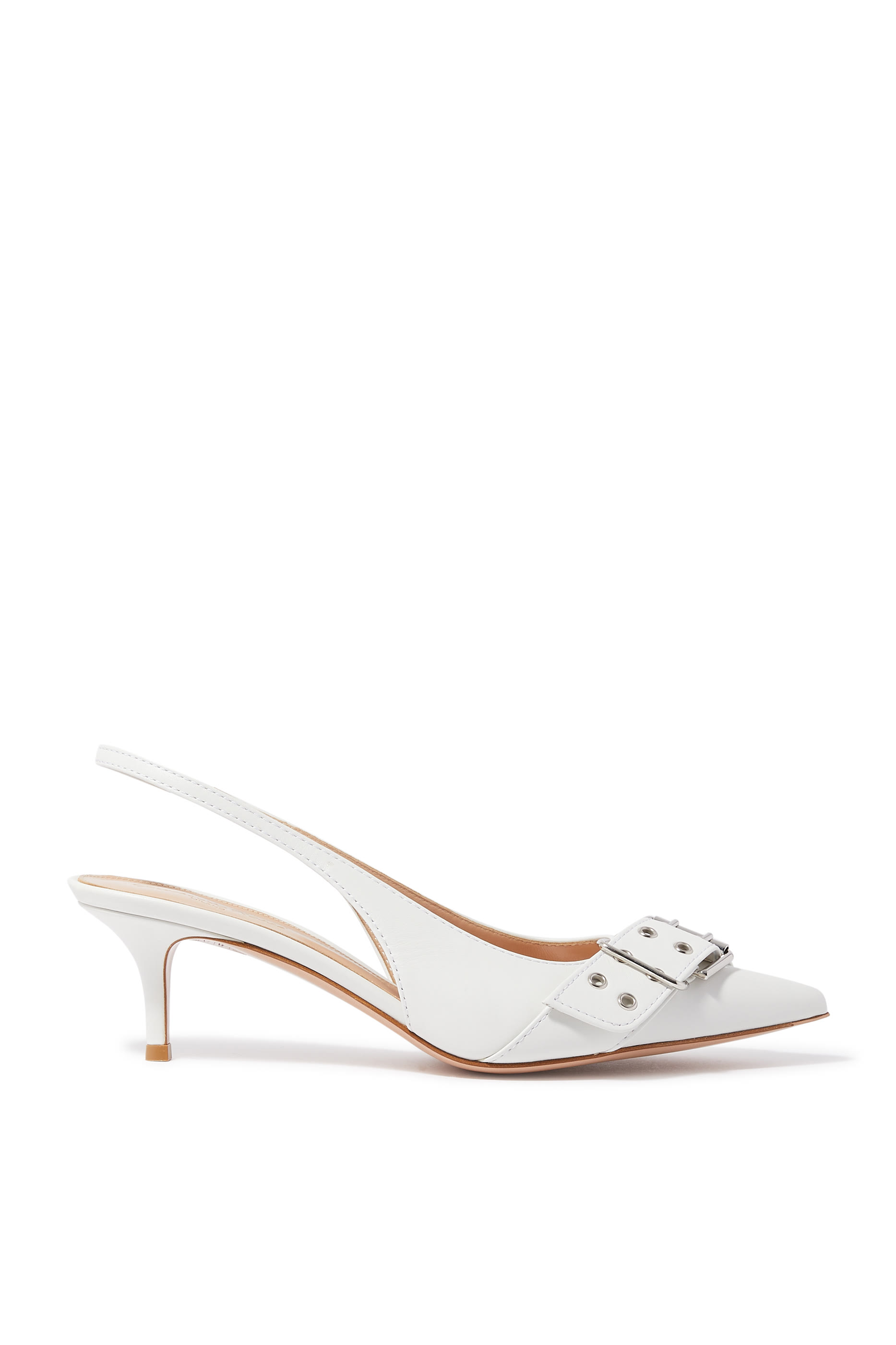 Leith 55mm Buckle-Strap Leather Pumps