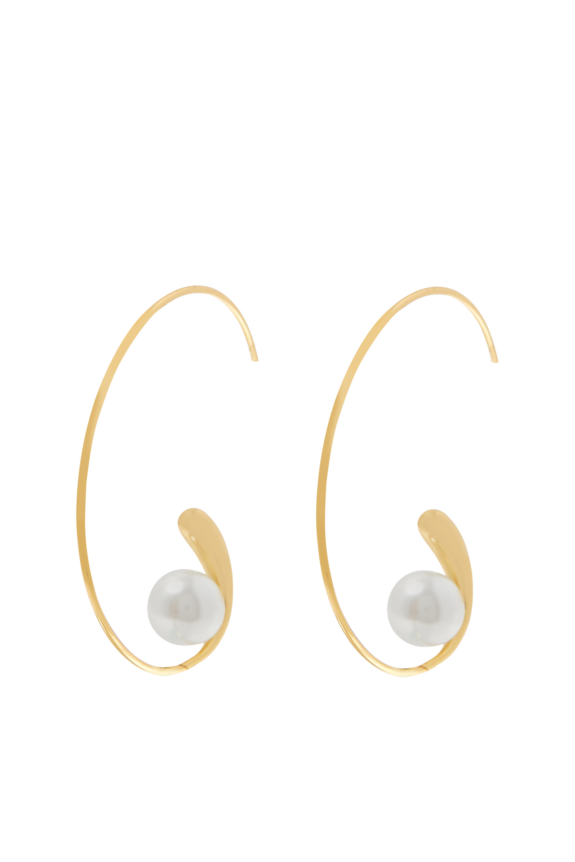 Jemima Earring, 18k Vermeil on Sterling Silver & Freshwater Pearl