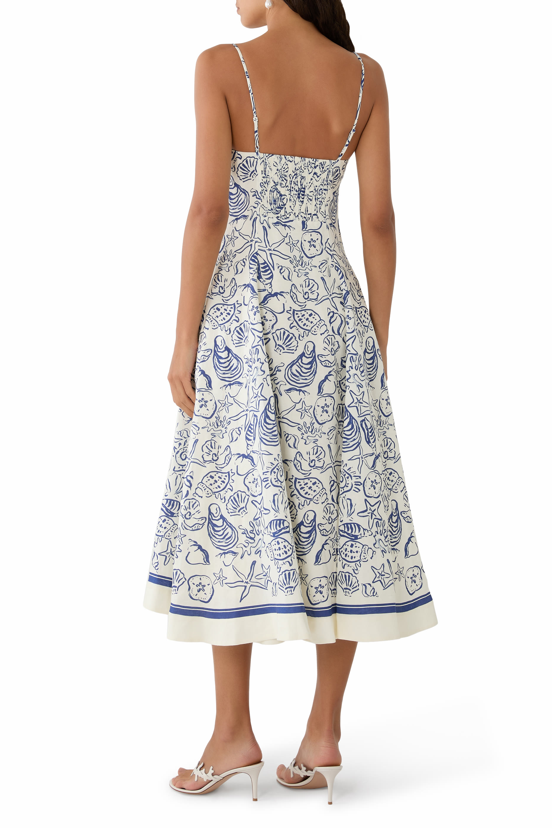 Analise Linen Bustier Midi Dress