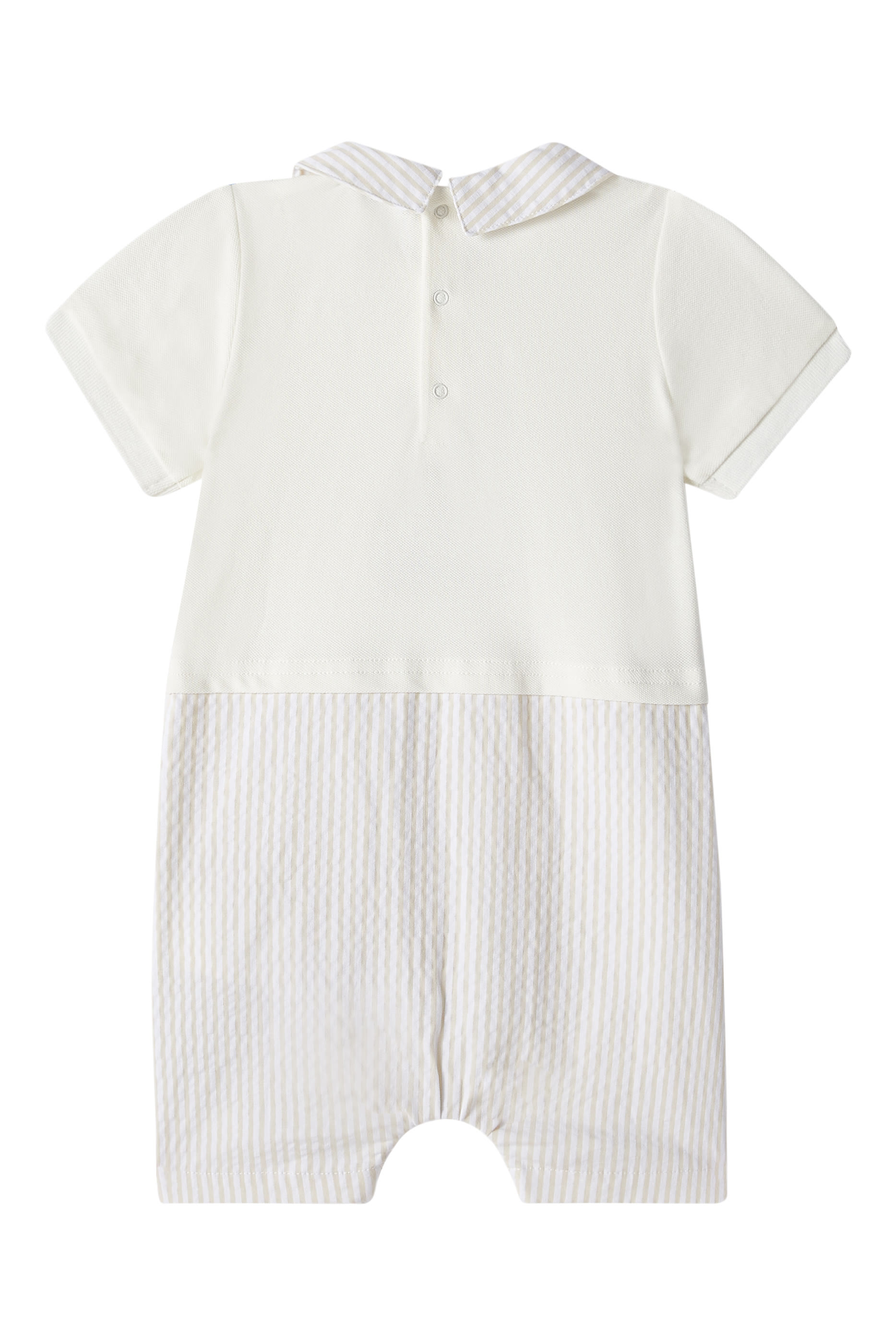 Kids Teddy Logo Polo Collar Romper