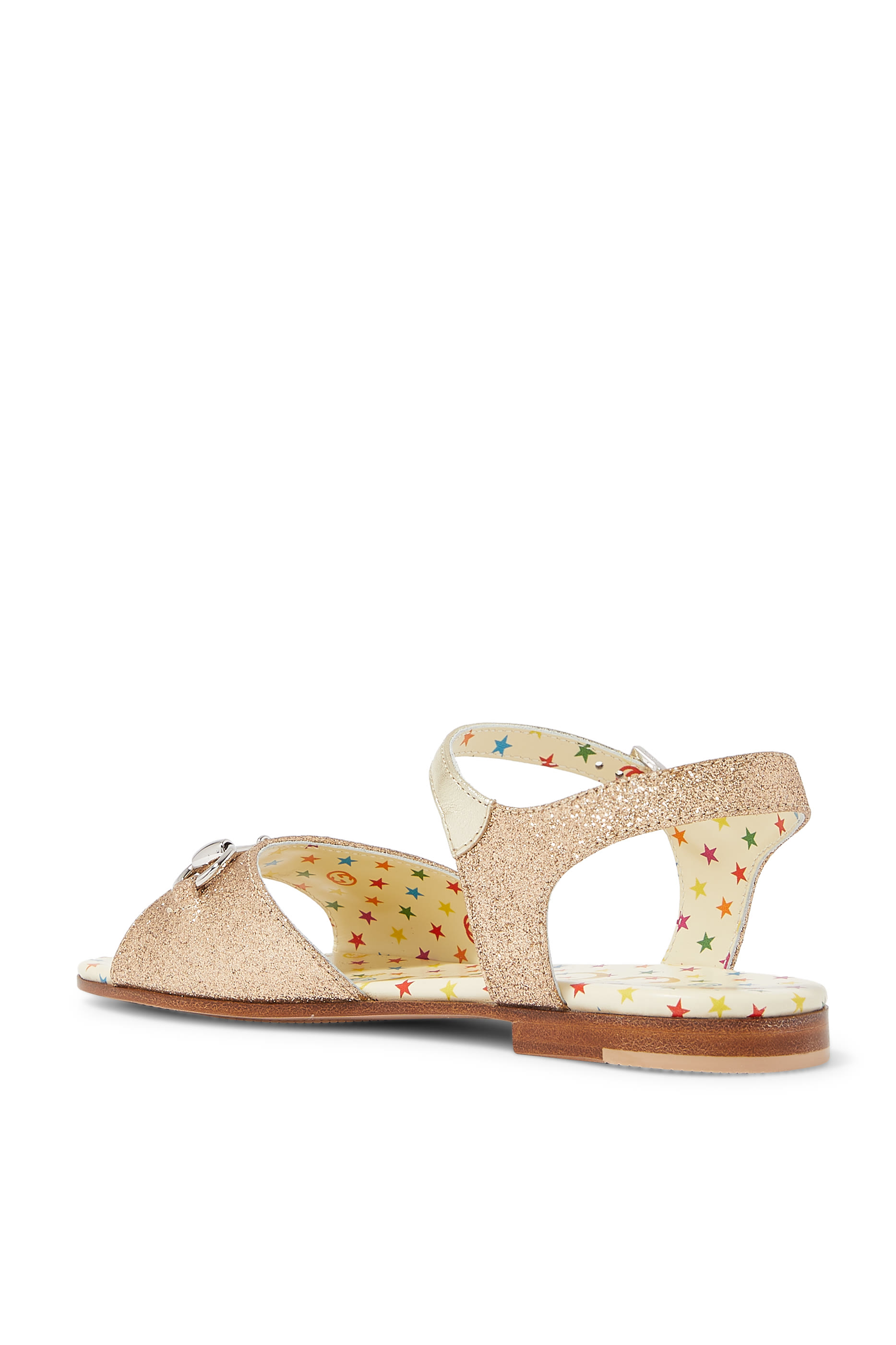 Kids Children's Glitter Sandal with Horsebit