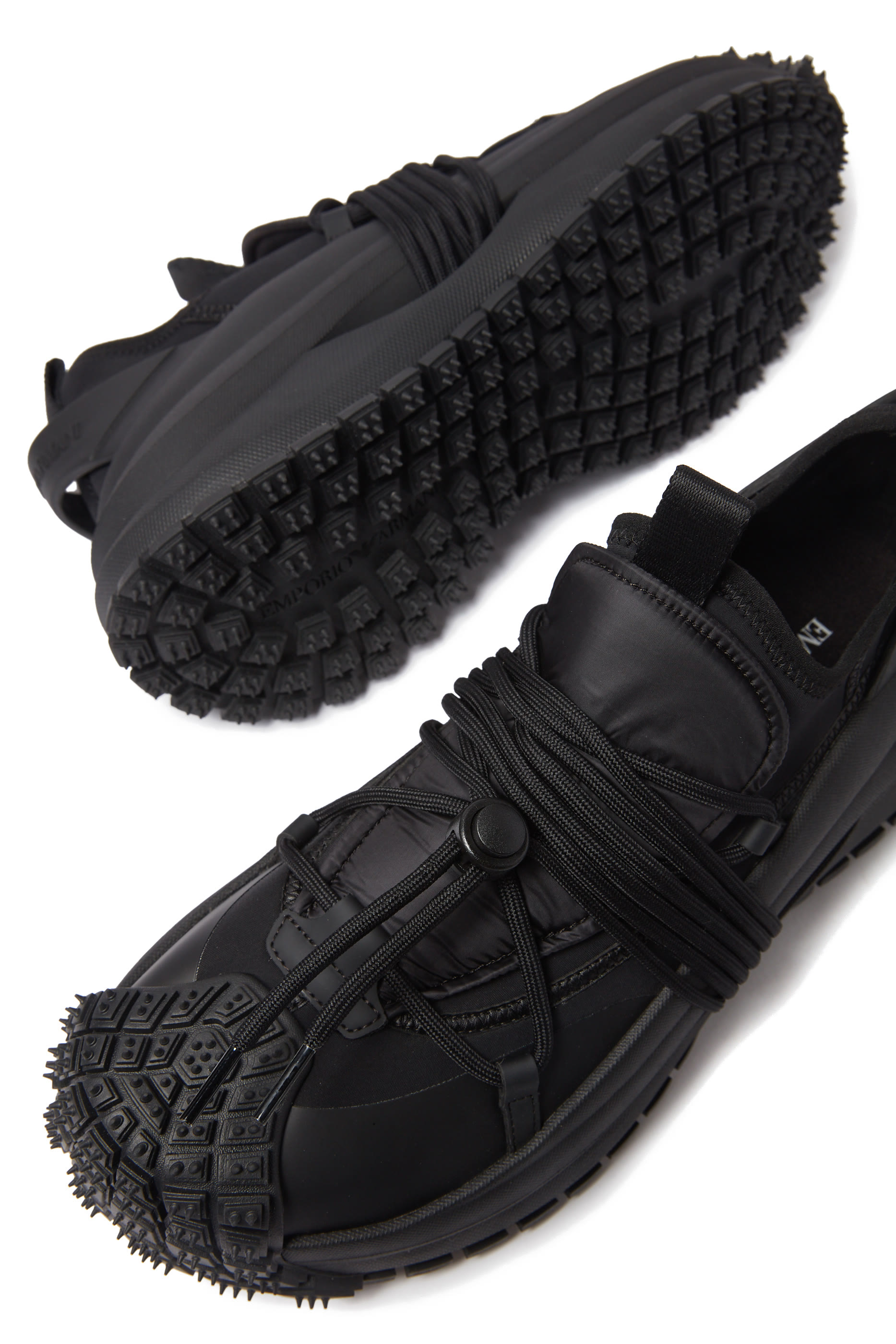 Nylon Sneakers with Scuba Details and Drawstring