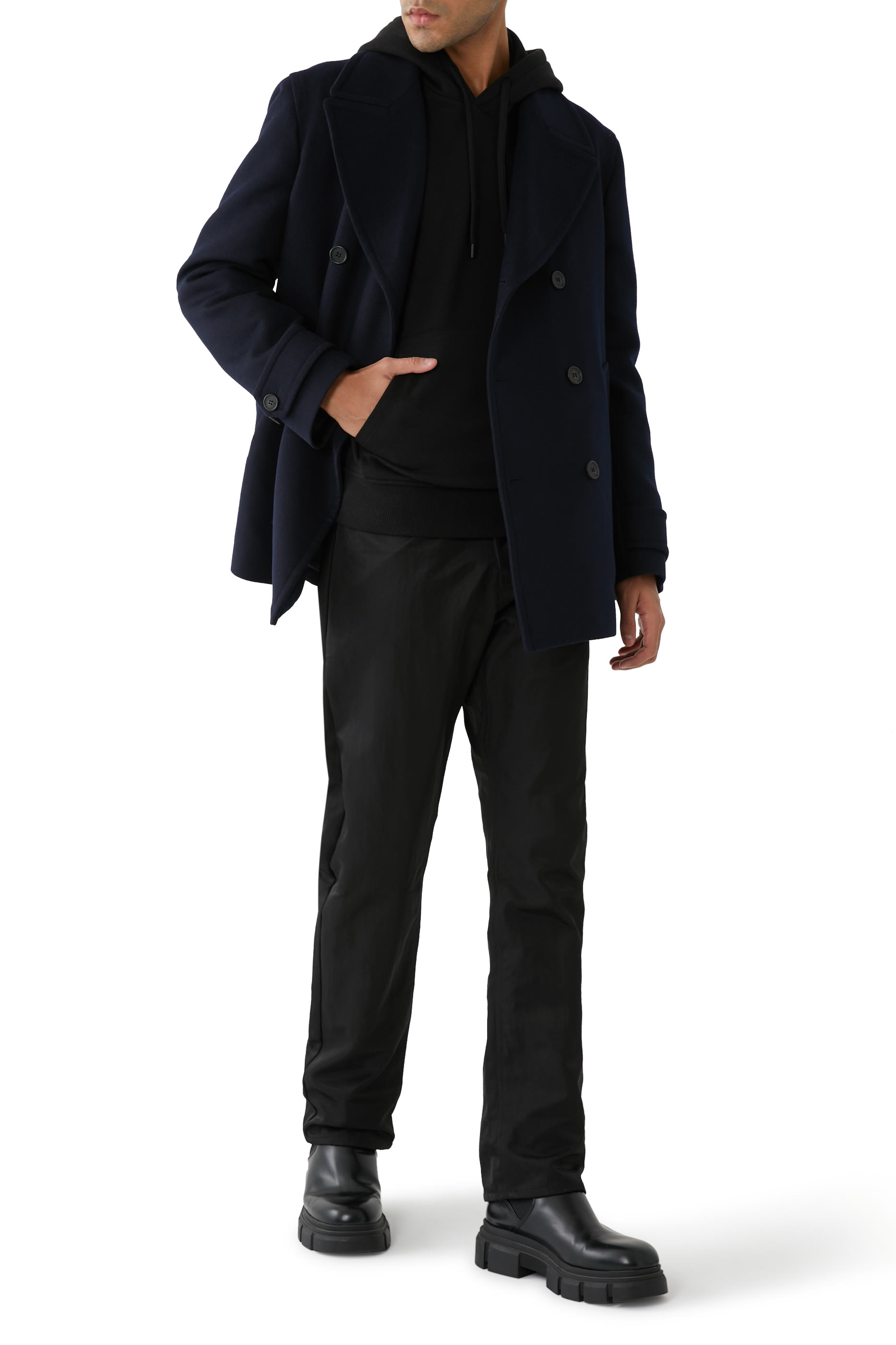 Textured Nylon 5-Pocket Pants