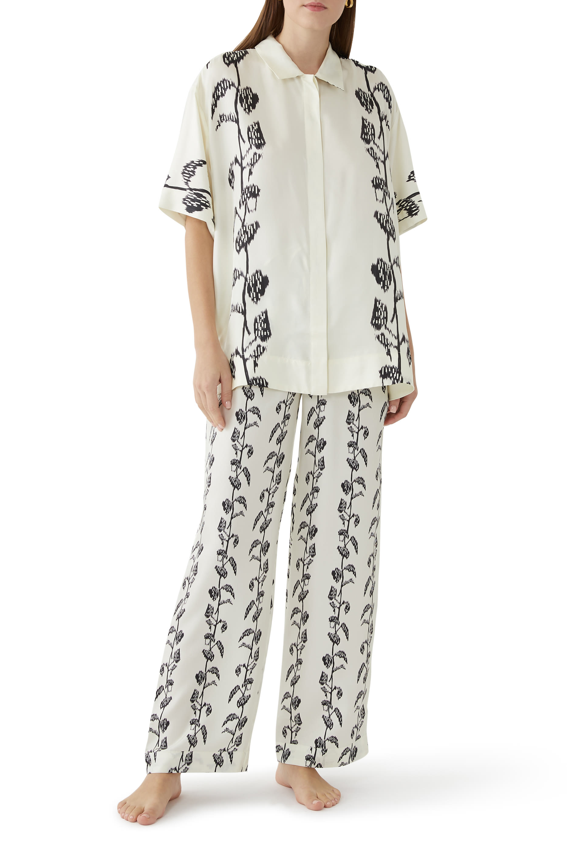 Montauk Silk Short Sleeved Pyjama Top