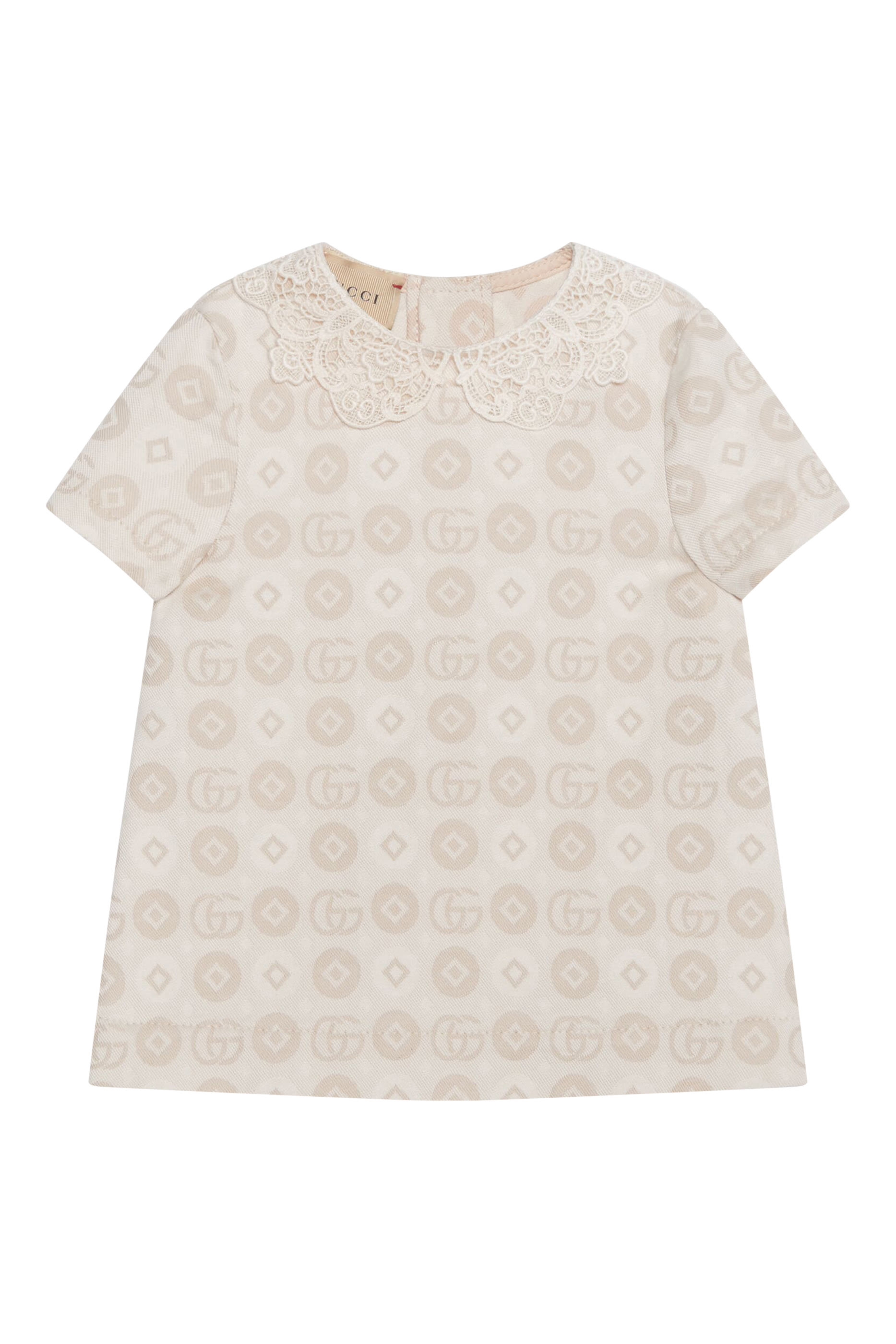 Double G Geometric Denim Dress