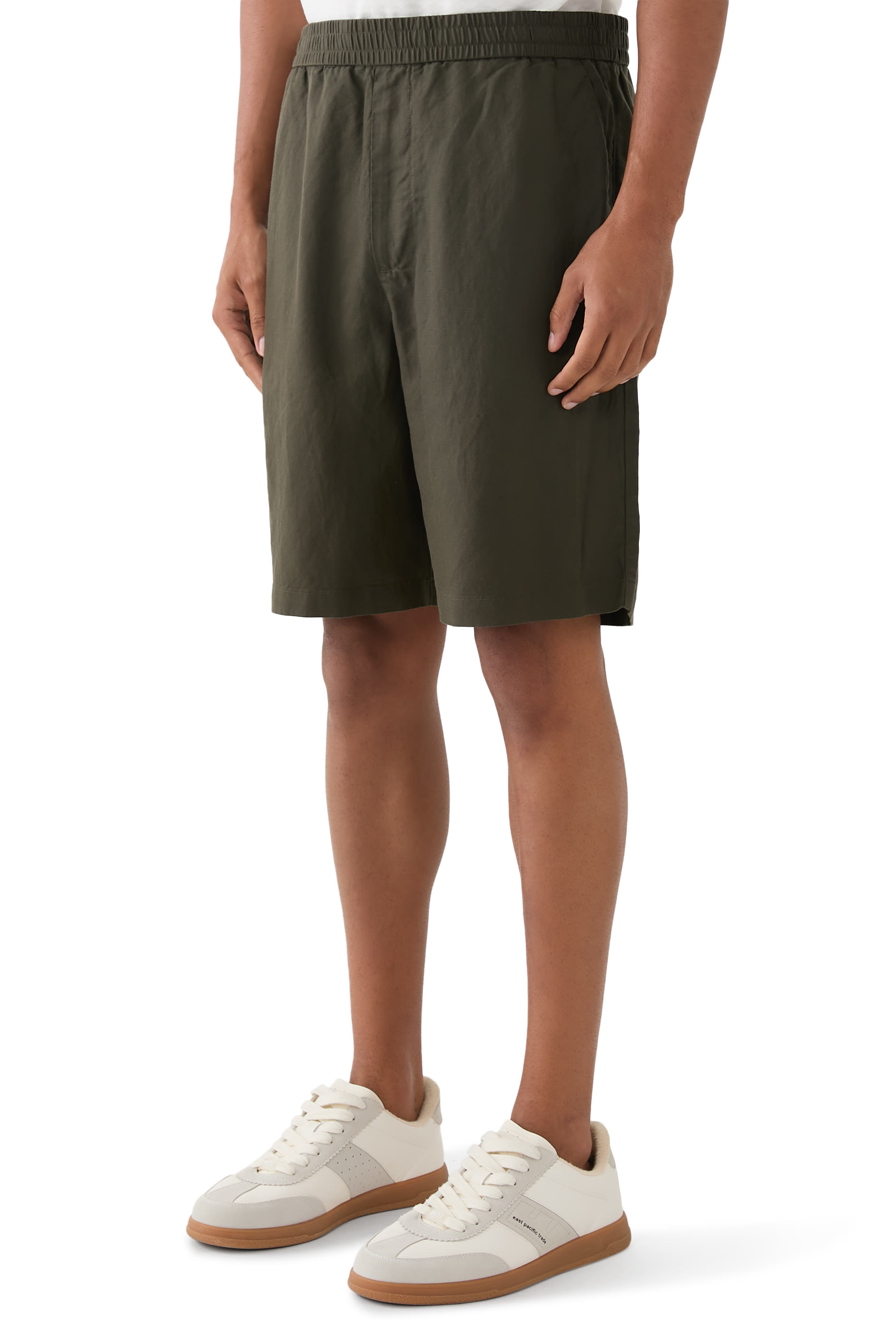 Linen and Lyocell Chino Shorts