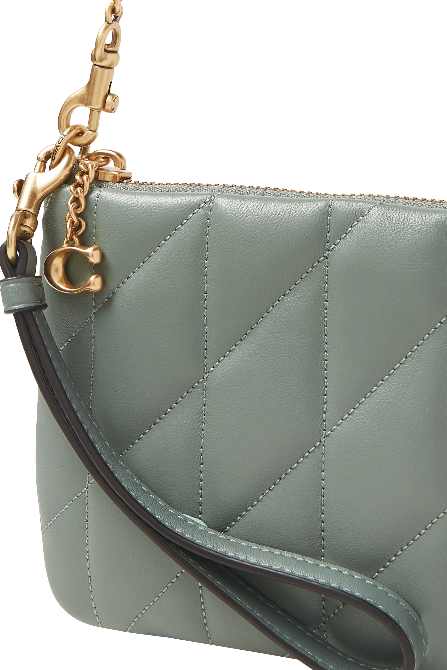 Pouch Bag in Quilted Leather