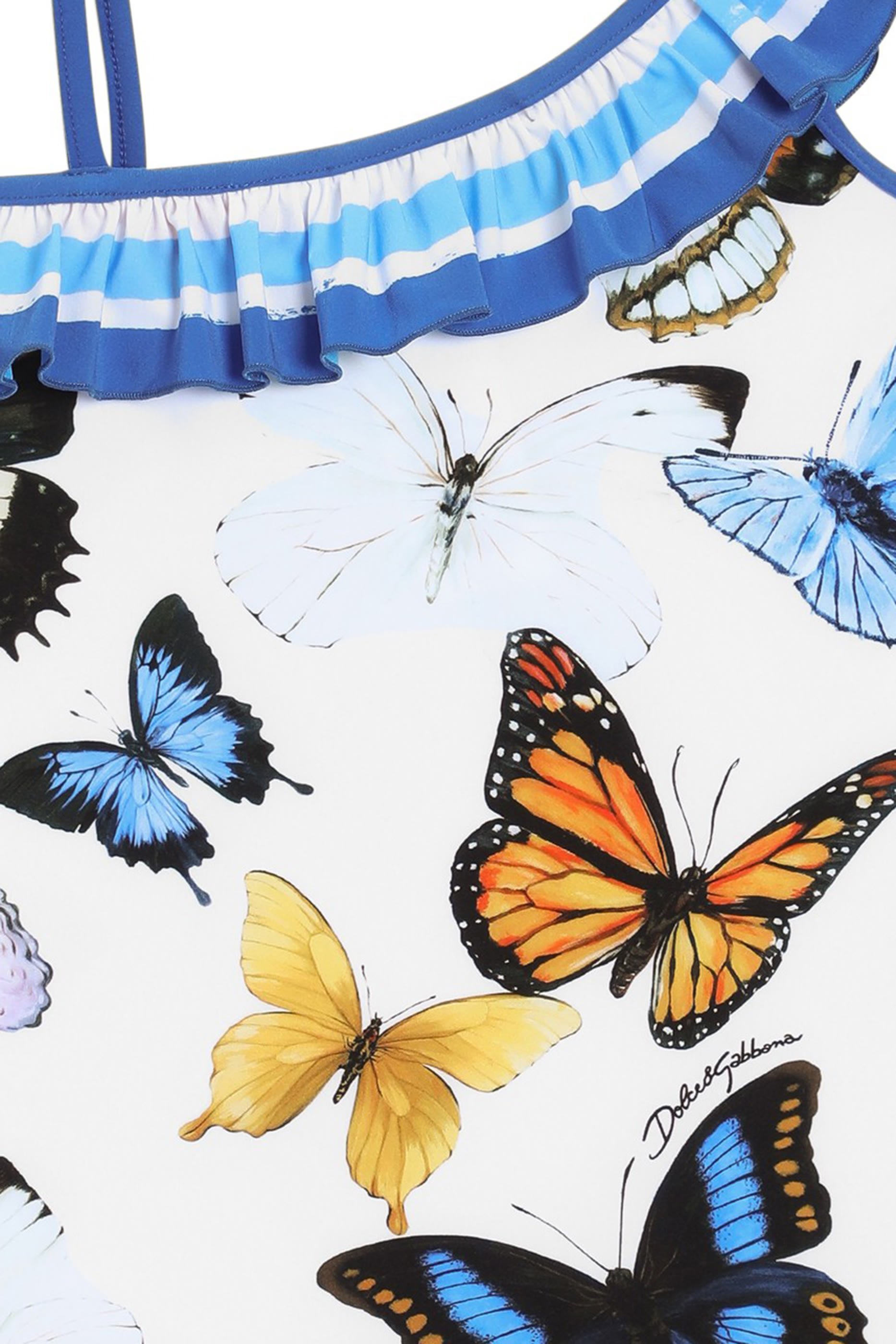 Kids Butterfly Print One-Piece Swimsuit