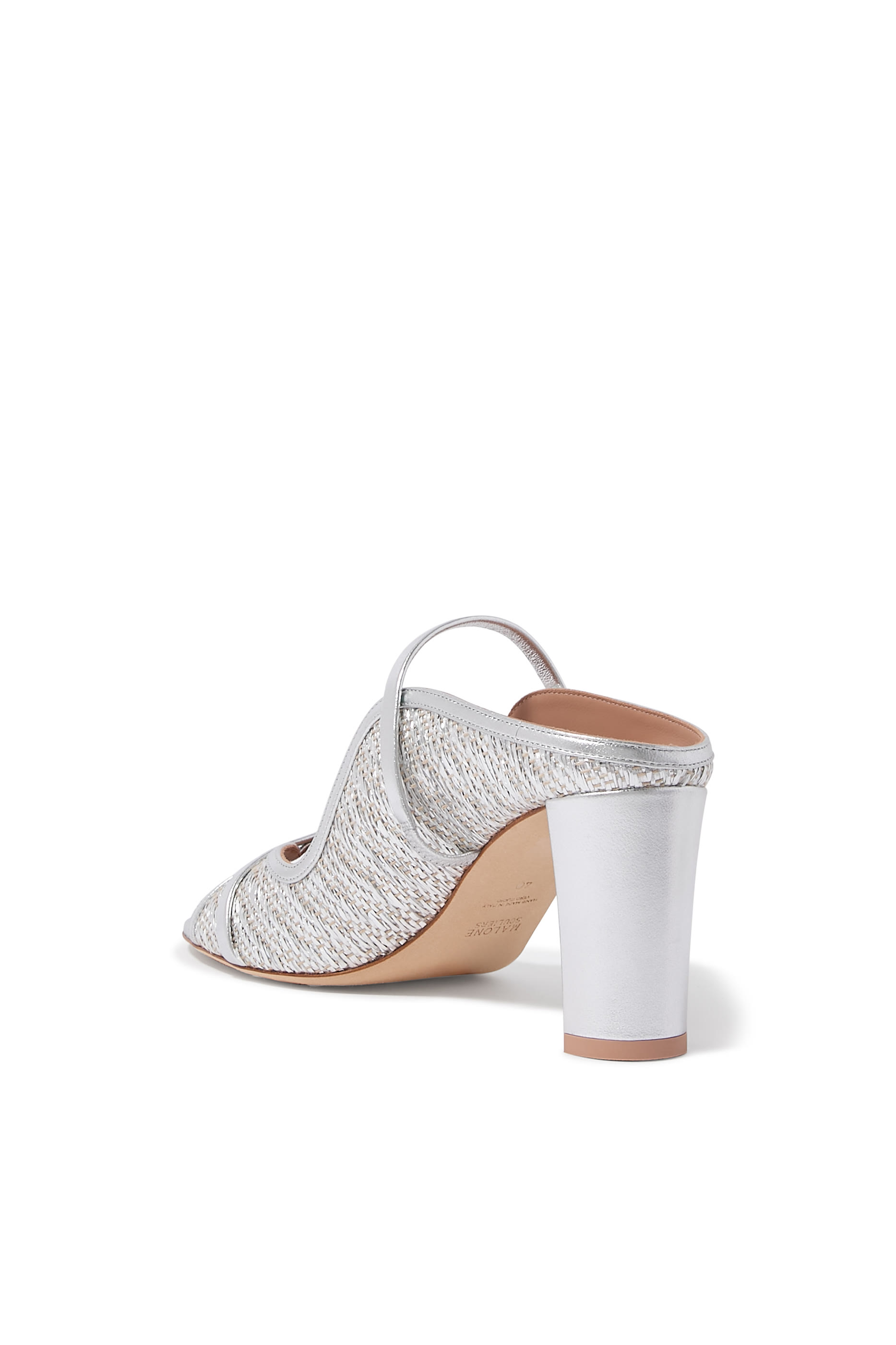 Norah Metallic Raffia 70 Mules