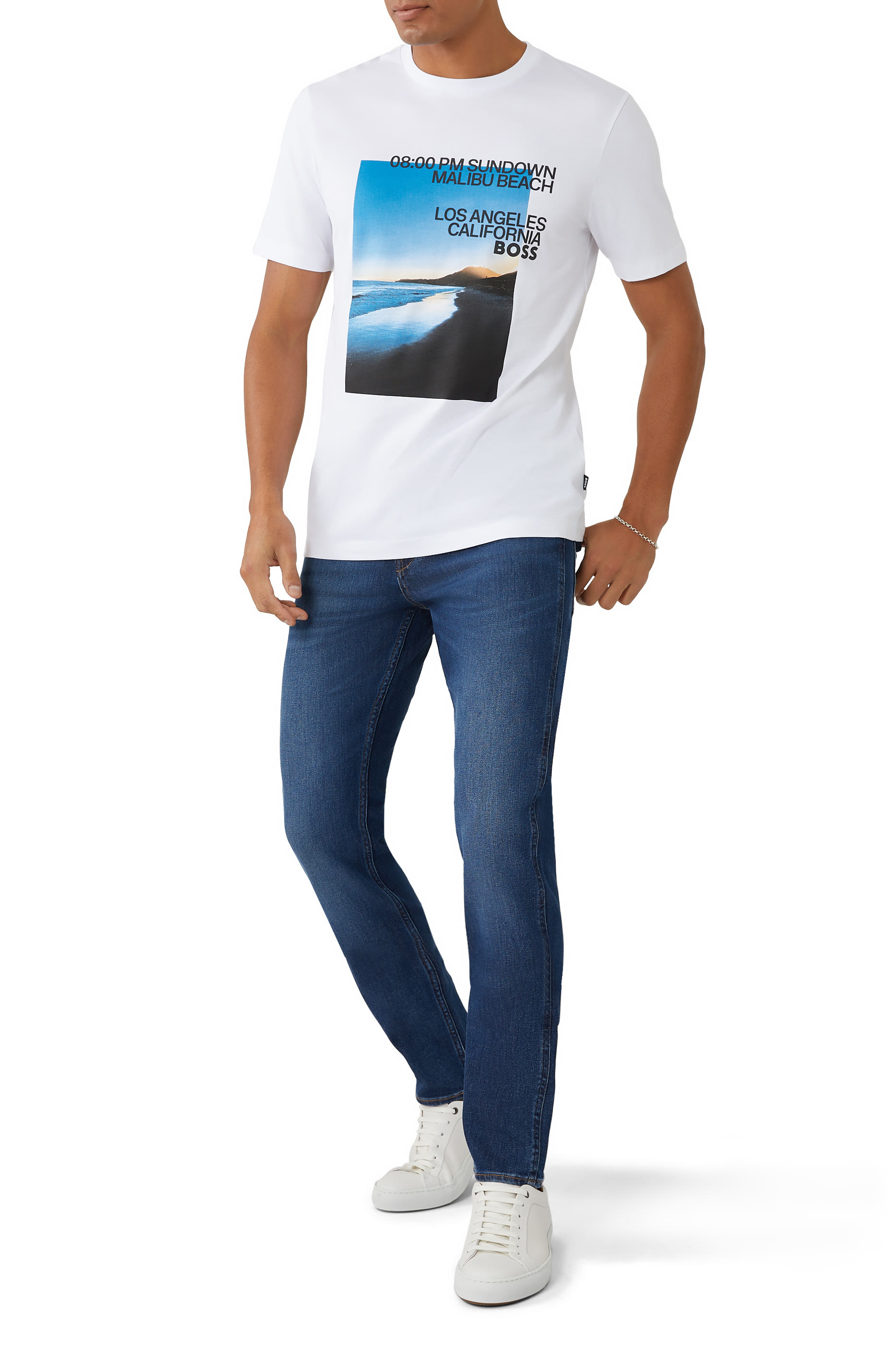 Photographic Beach Print T-Shirt