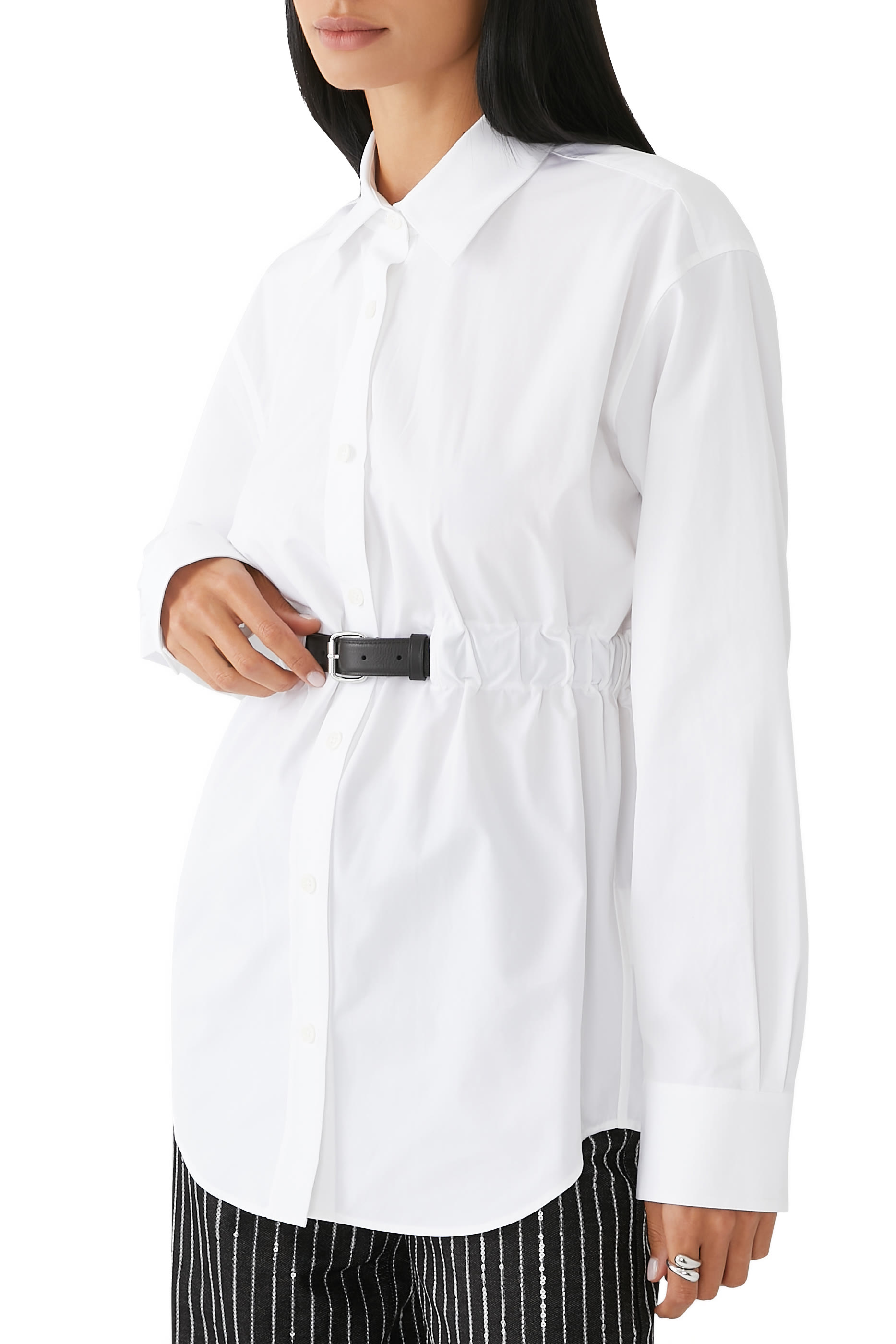 Button Down Belted Tunic