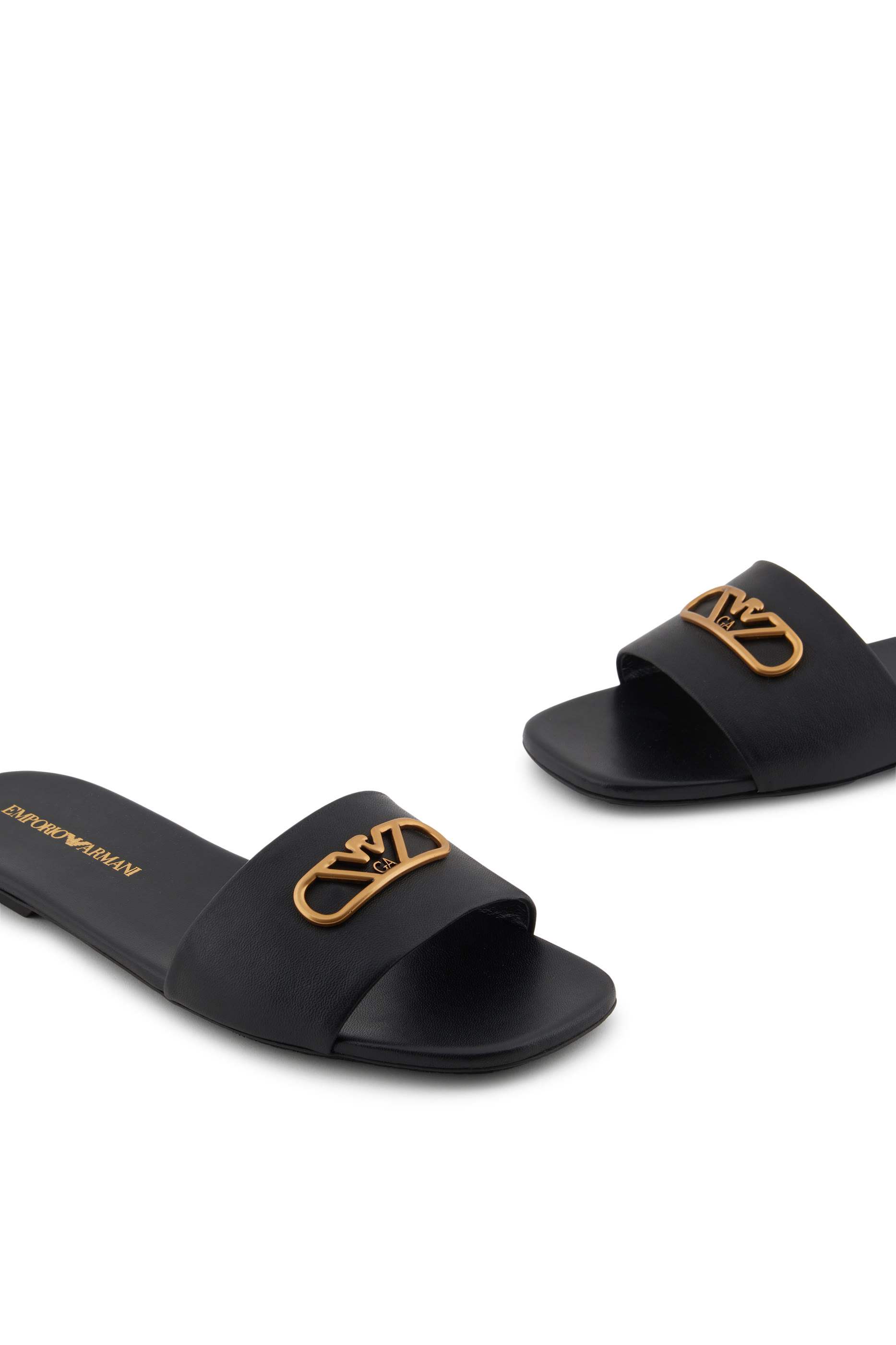 Eagle Plate Nappa Leather Sandals