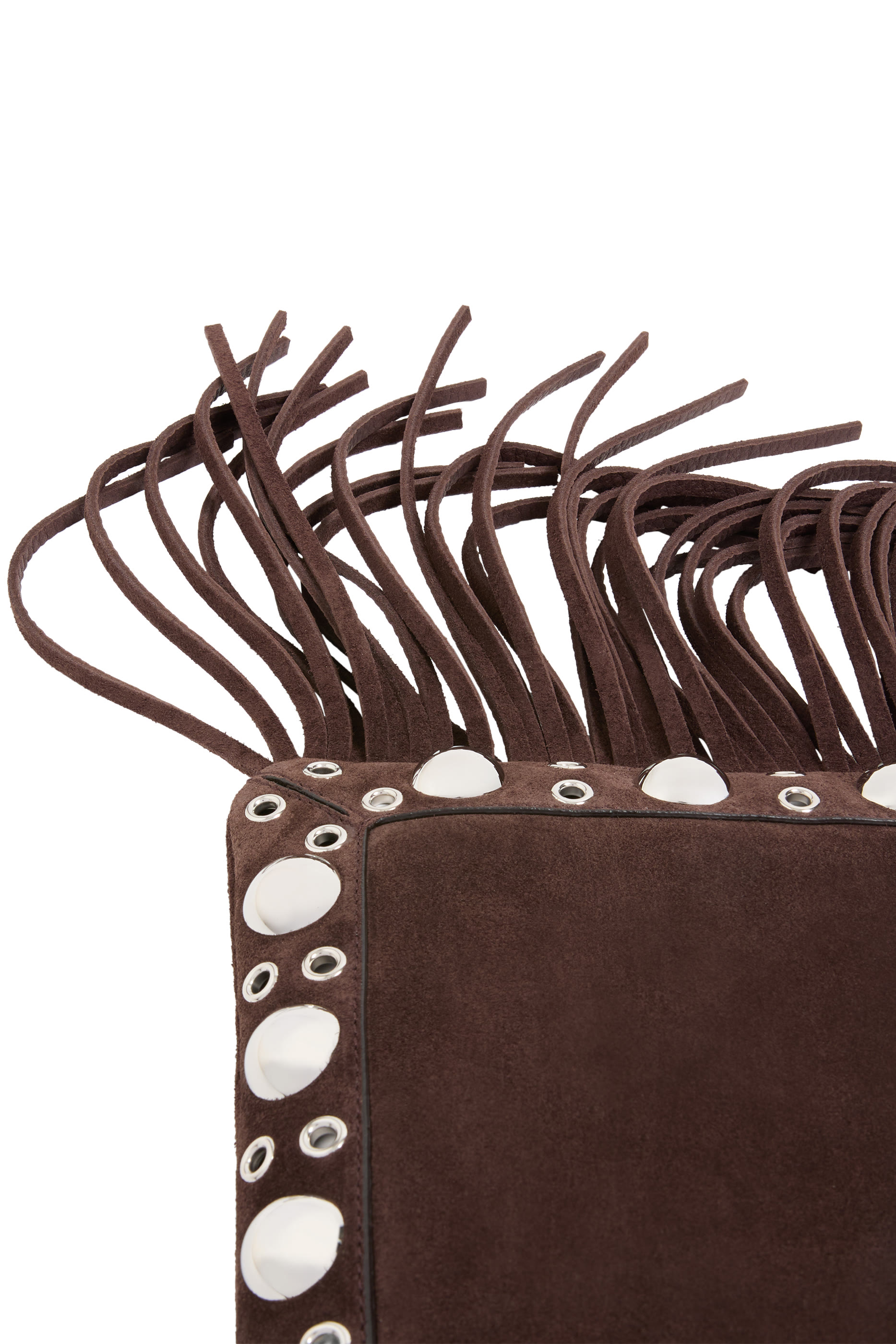 Nellcôte Small Shoulder Bag in Suede with Fringes