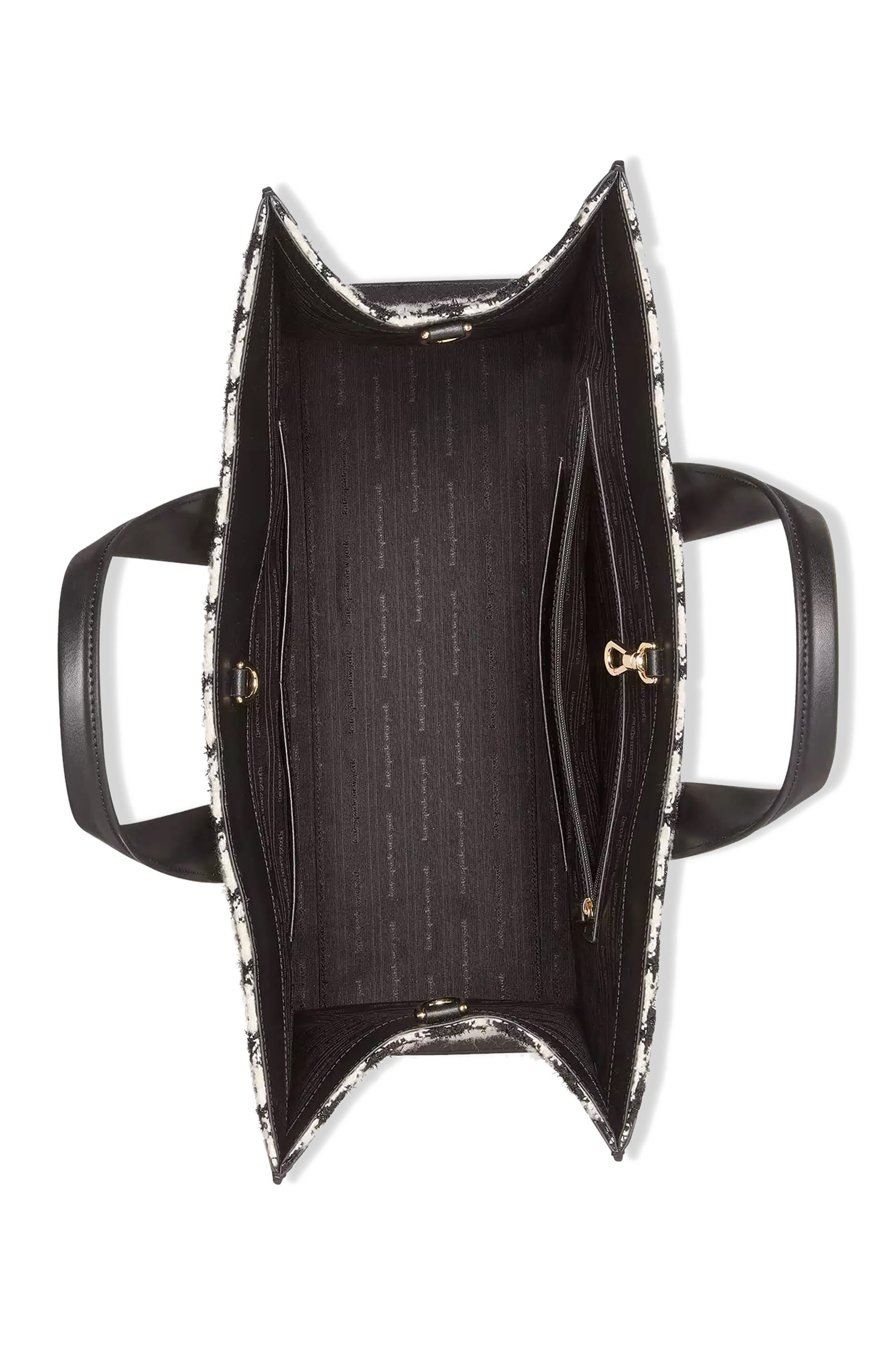 Manhattan Houndstooth Tweed Large Tote Bag