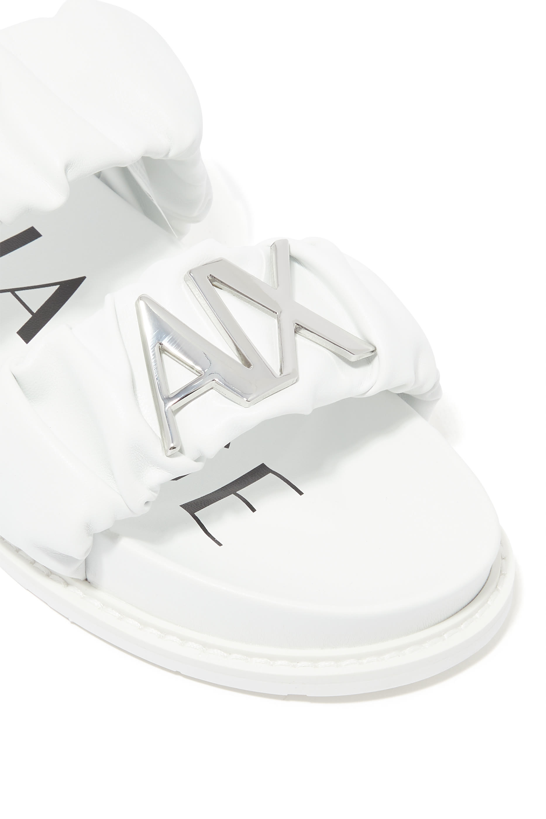 Aretha Ruched Strap Slides