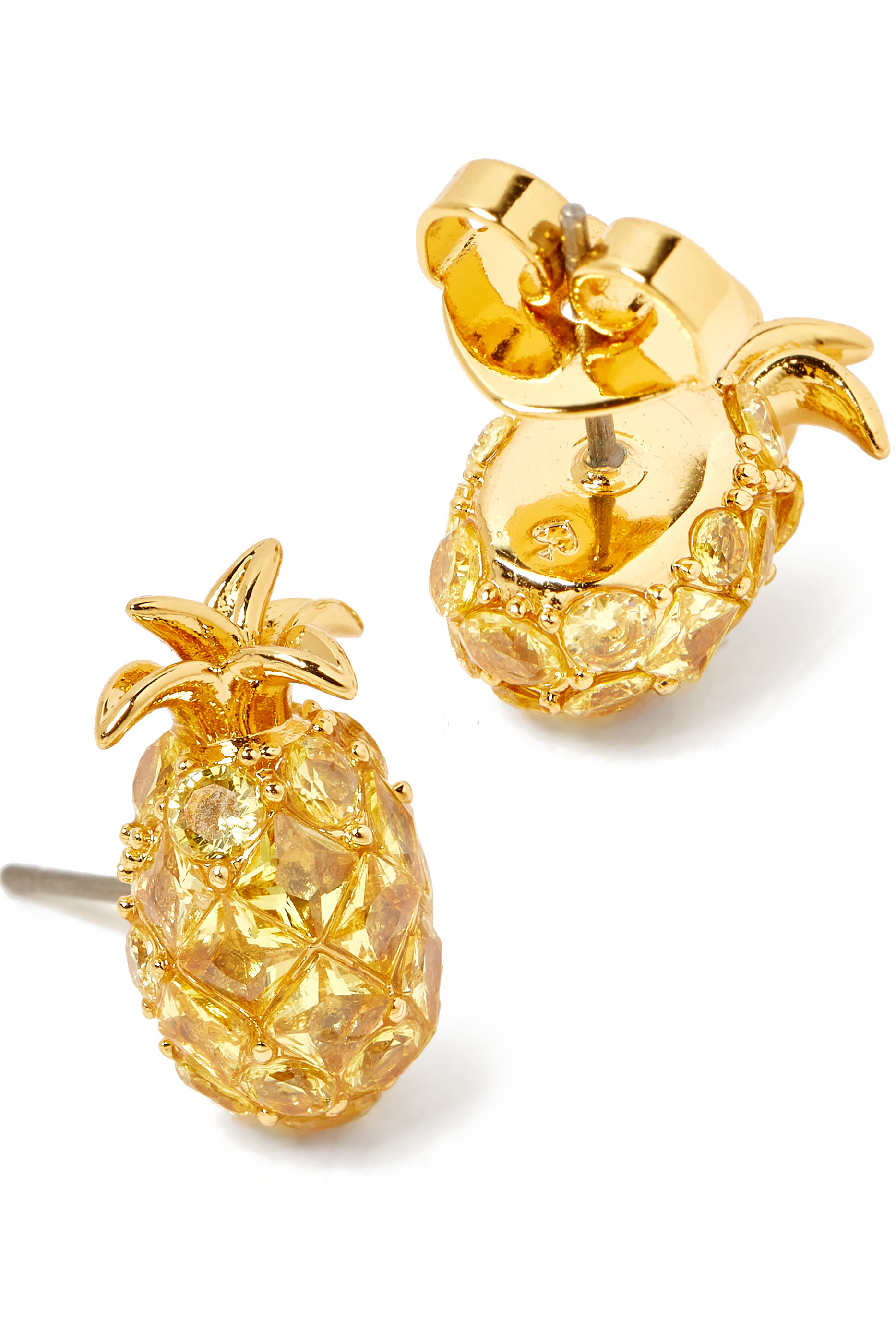 Sweet Treasures Studs, Plated Metal & Cubic Zirconia, Titanium Posts