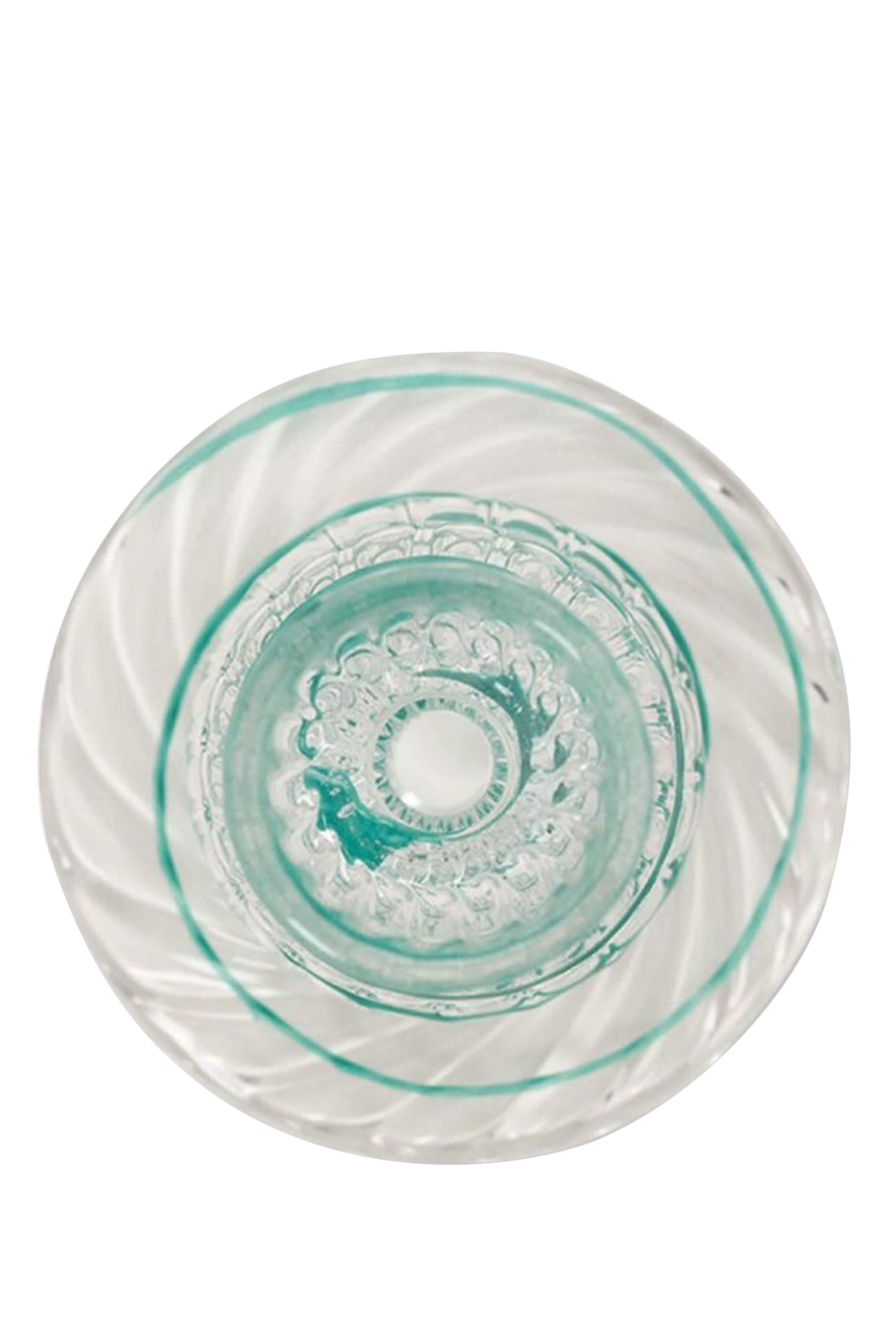 Glass Swirl Candle Holder - Medium