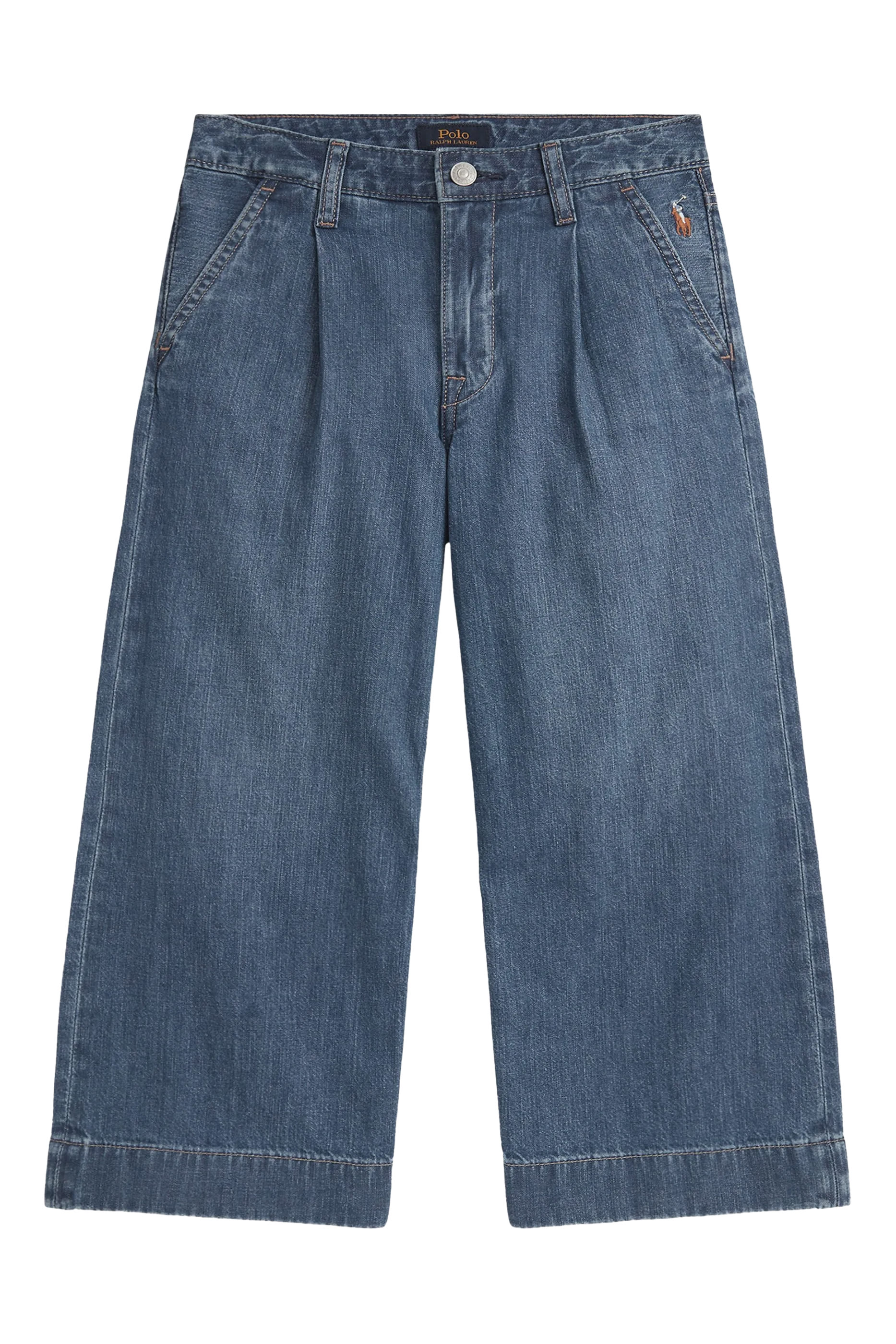 Kids Flat Front Wild Leg Denim Jeans