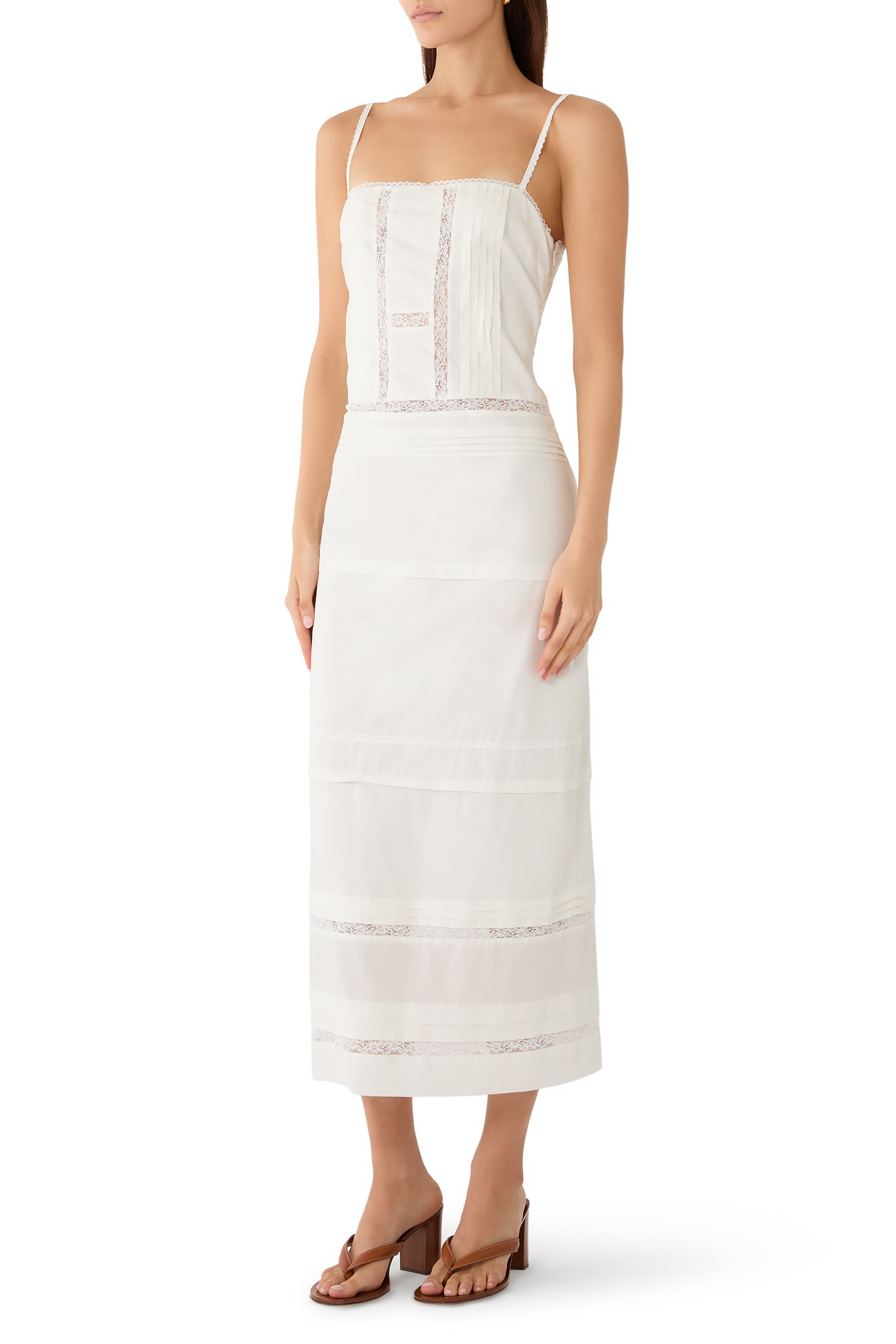 Corinna Embroidered Midi Dress 