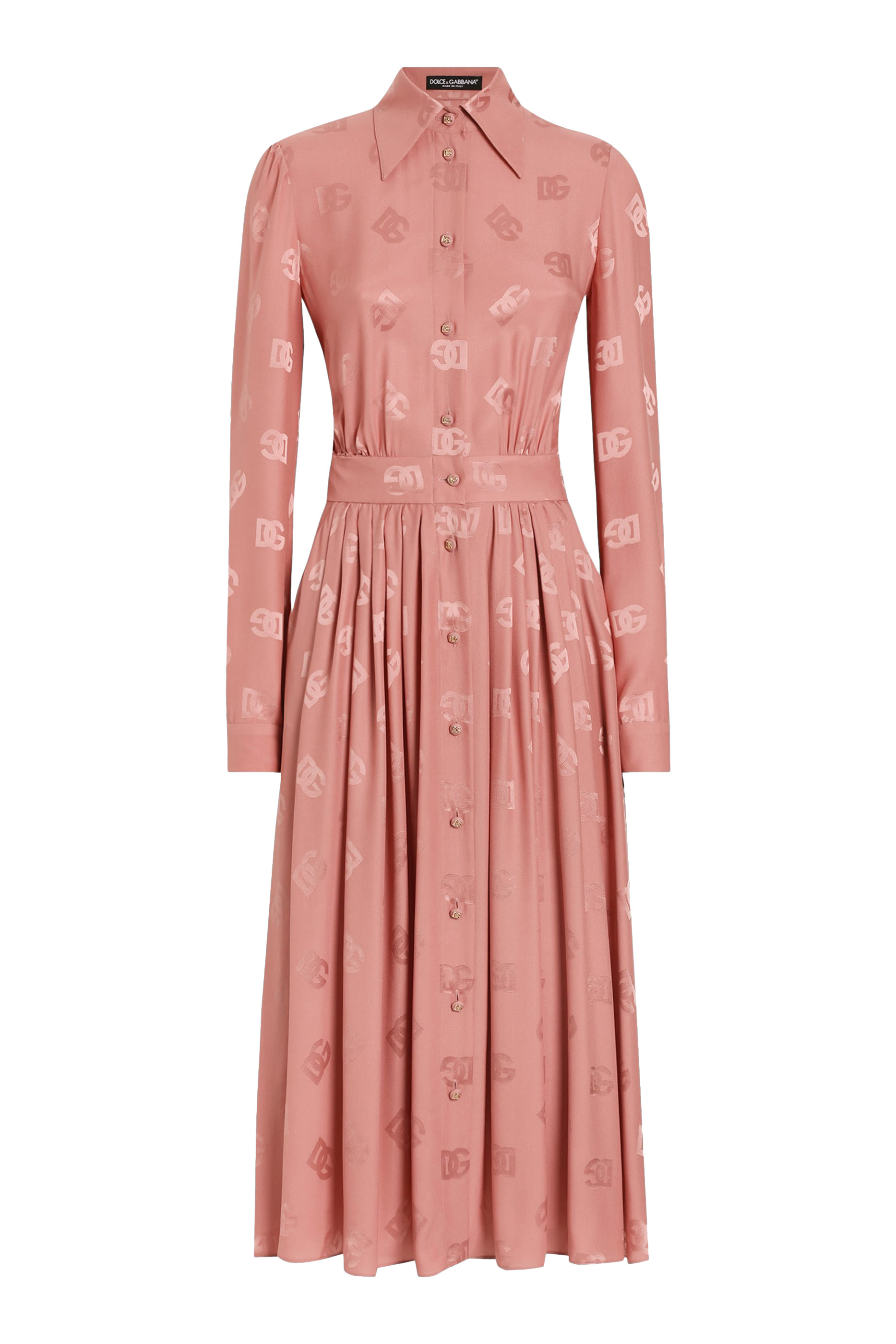 Monogram-Jacquard Midi Dress