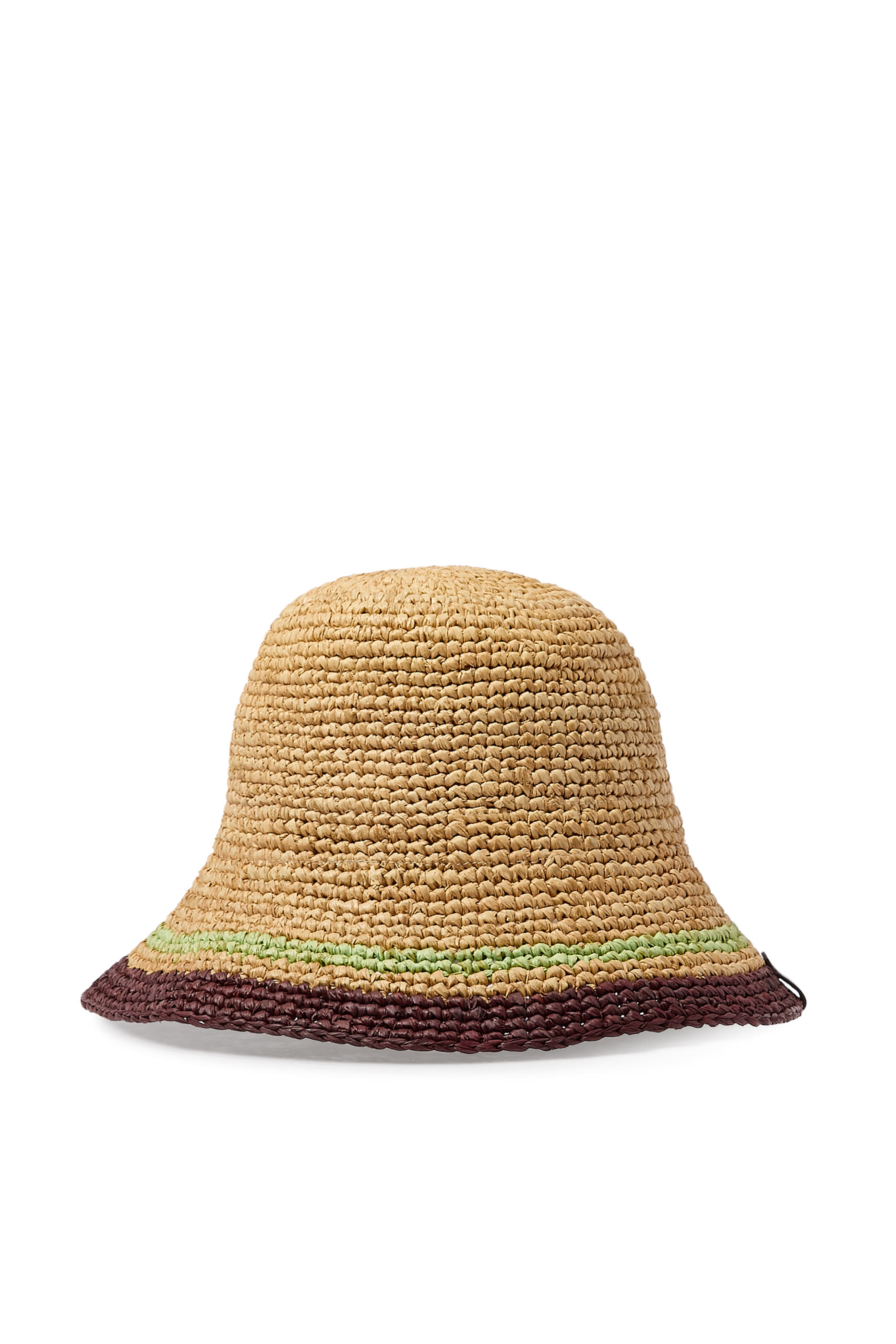 Stripe Raffia Bucket Hat