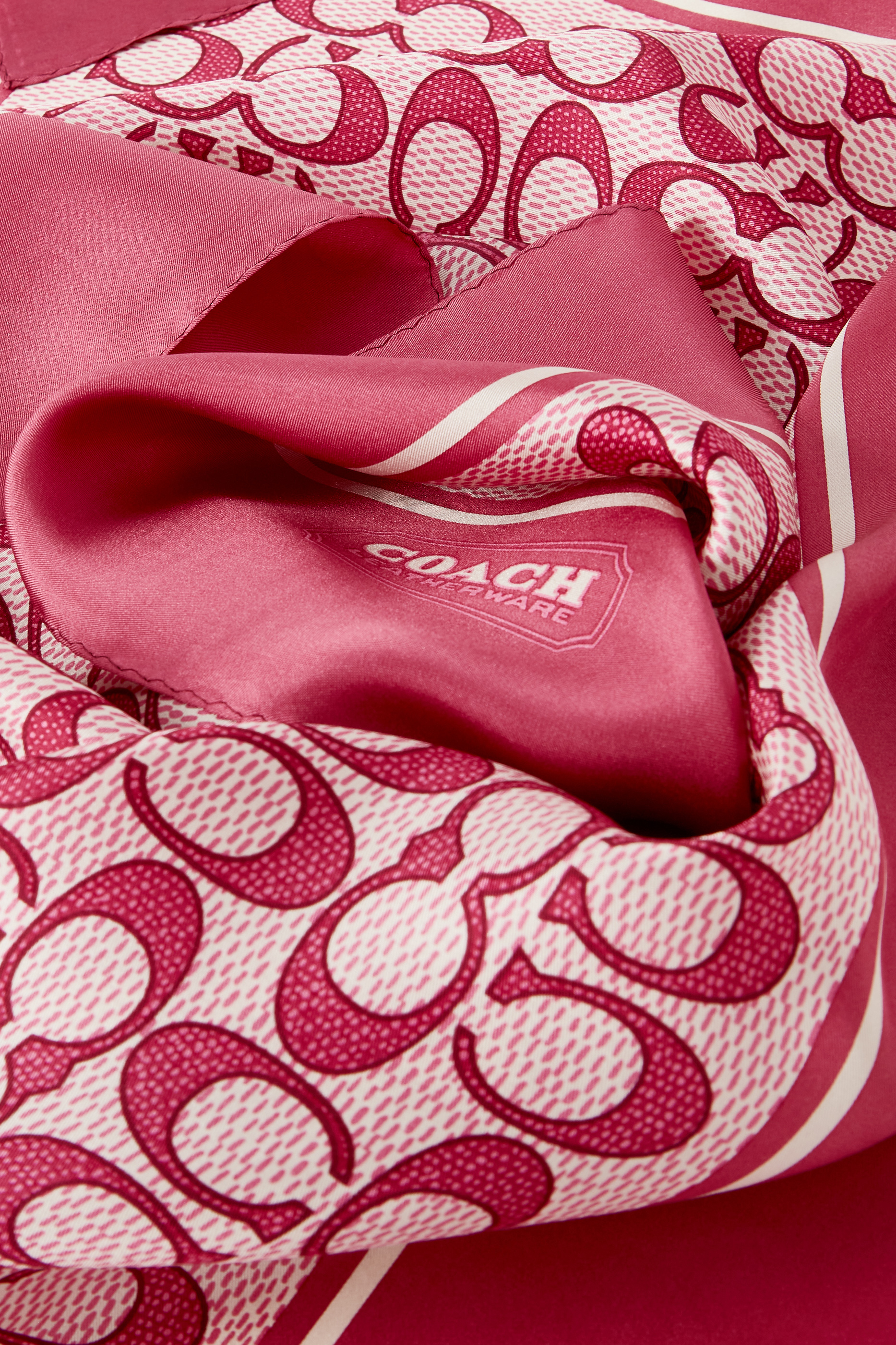 Vintage Signature Print Silk Square Scarf